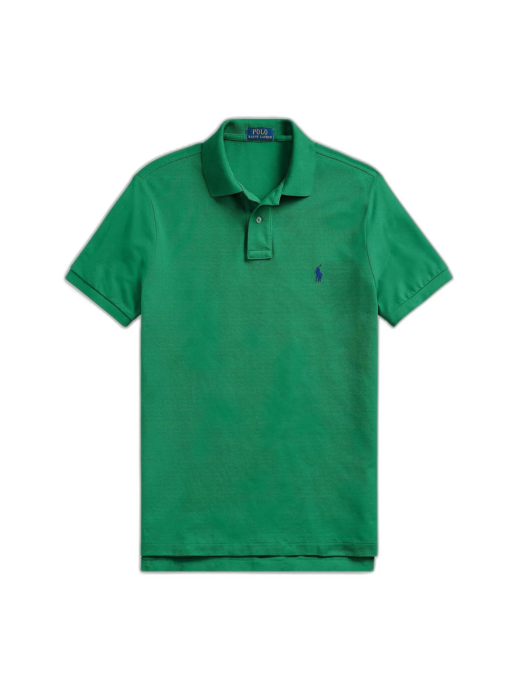 POLO RALPH LAUREN POLO-Custom Slim Fit Mesh Polo Shirt MNPOKNI1N820494 300 GREEN POLO RALPH LAUREN POLO-Custom Slim Fit Mesh Polo Shirt MNPOKNI1N820494 300 GREEN
