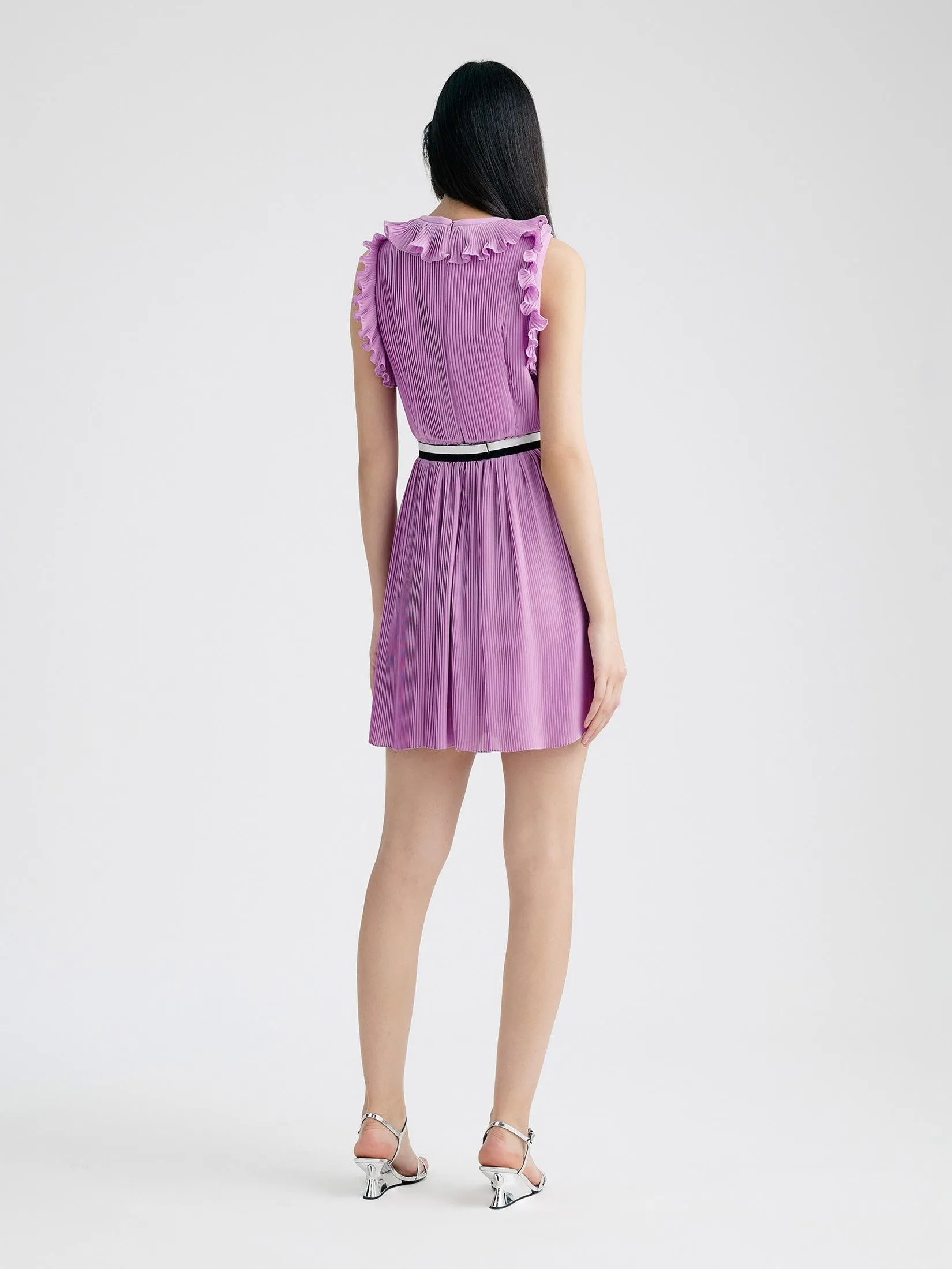 ASV (AW24)Judith Pleated Women Mini Dress Purple ASV (AW24)Judith Pleated Women Mini Dress Purple