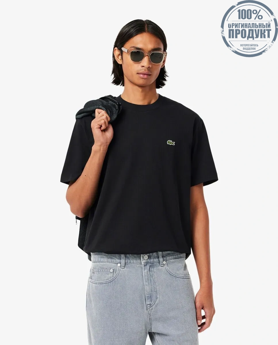 LACOSTE Cotton T-Shirt Black LACOSTE Cotton T-Shirt Black