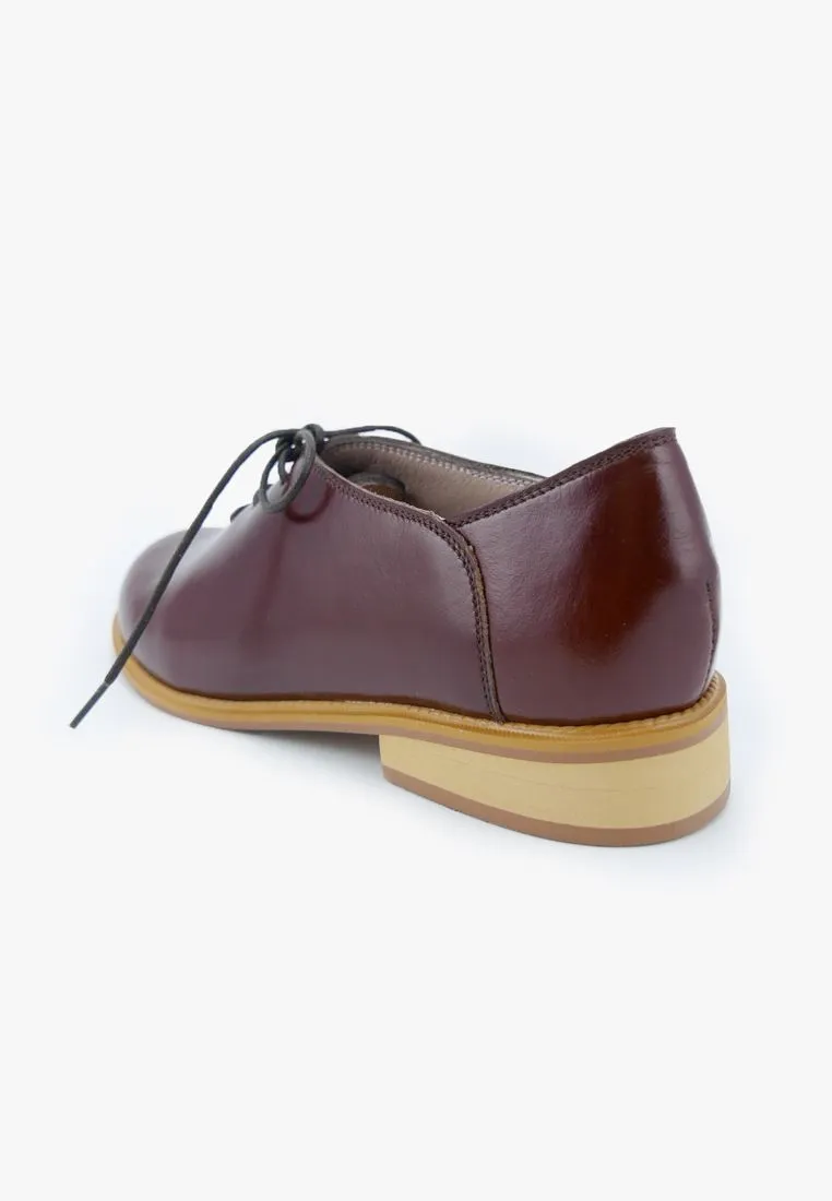 LUIGI BATANI Brown Derby Leather Lace Up Shoes LUIGI BATANI Brown Derby Leather Lace Up Shoes