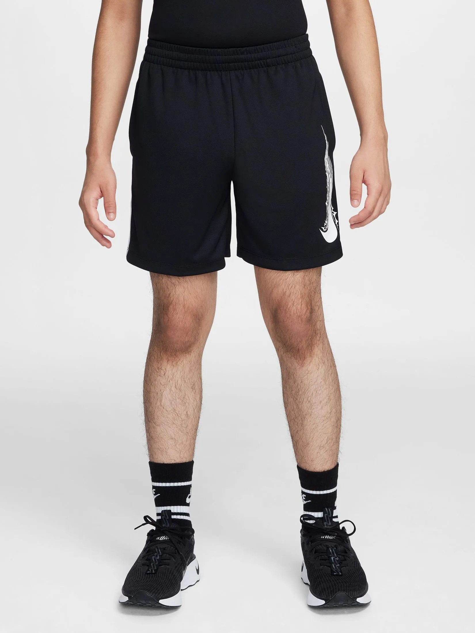 NIKE KIDS Boy Shorts B Dri-Fit DF HBR Black/White/White NIKE KIDS Boy Shorts B Dri-Fit DF HBR Black/White/White