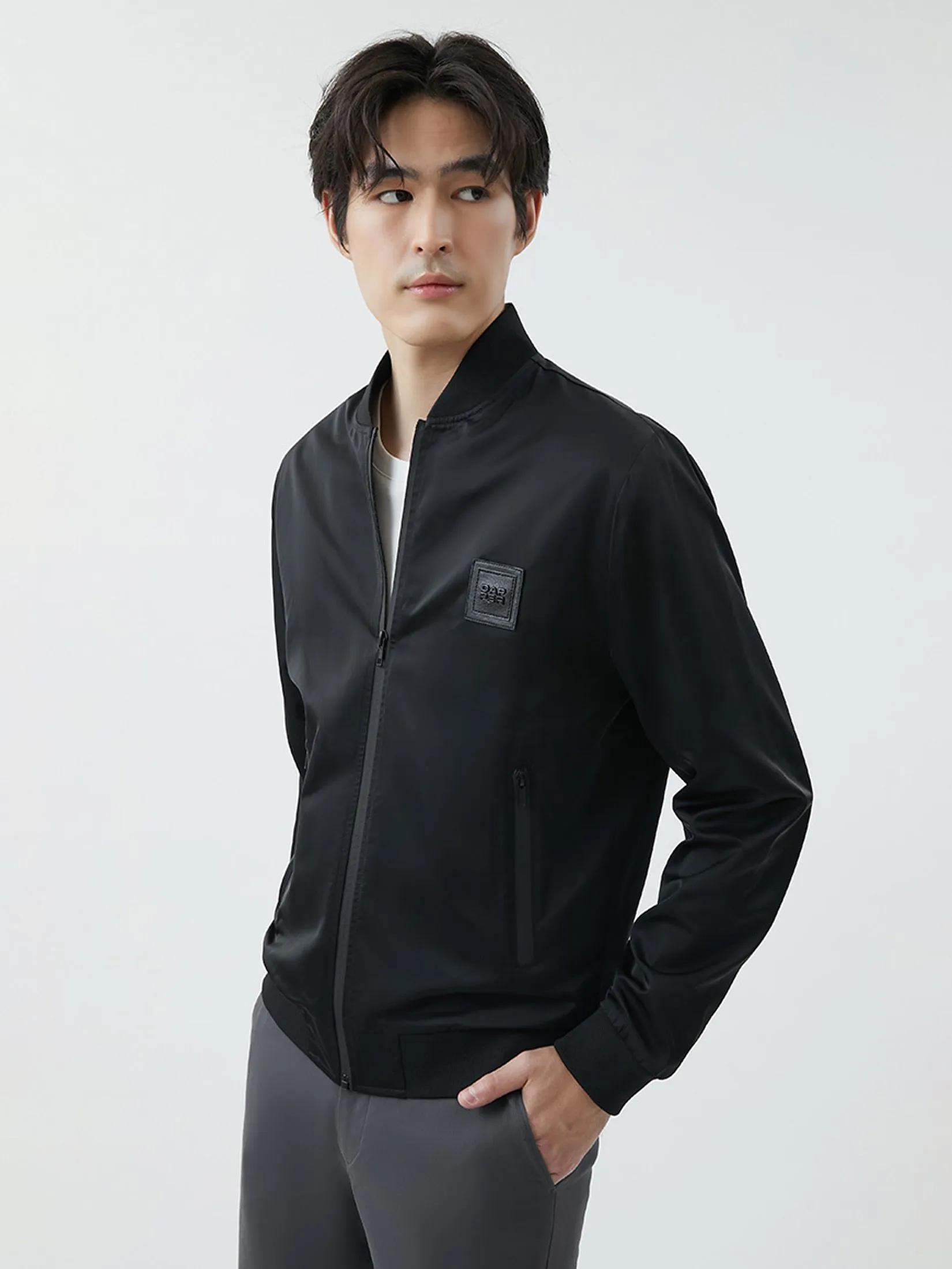 DAPPER DAPPER Nylon Bomber Jacket Black DAPPER DAPPER Nylon Bomber Jacket Black