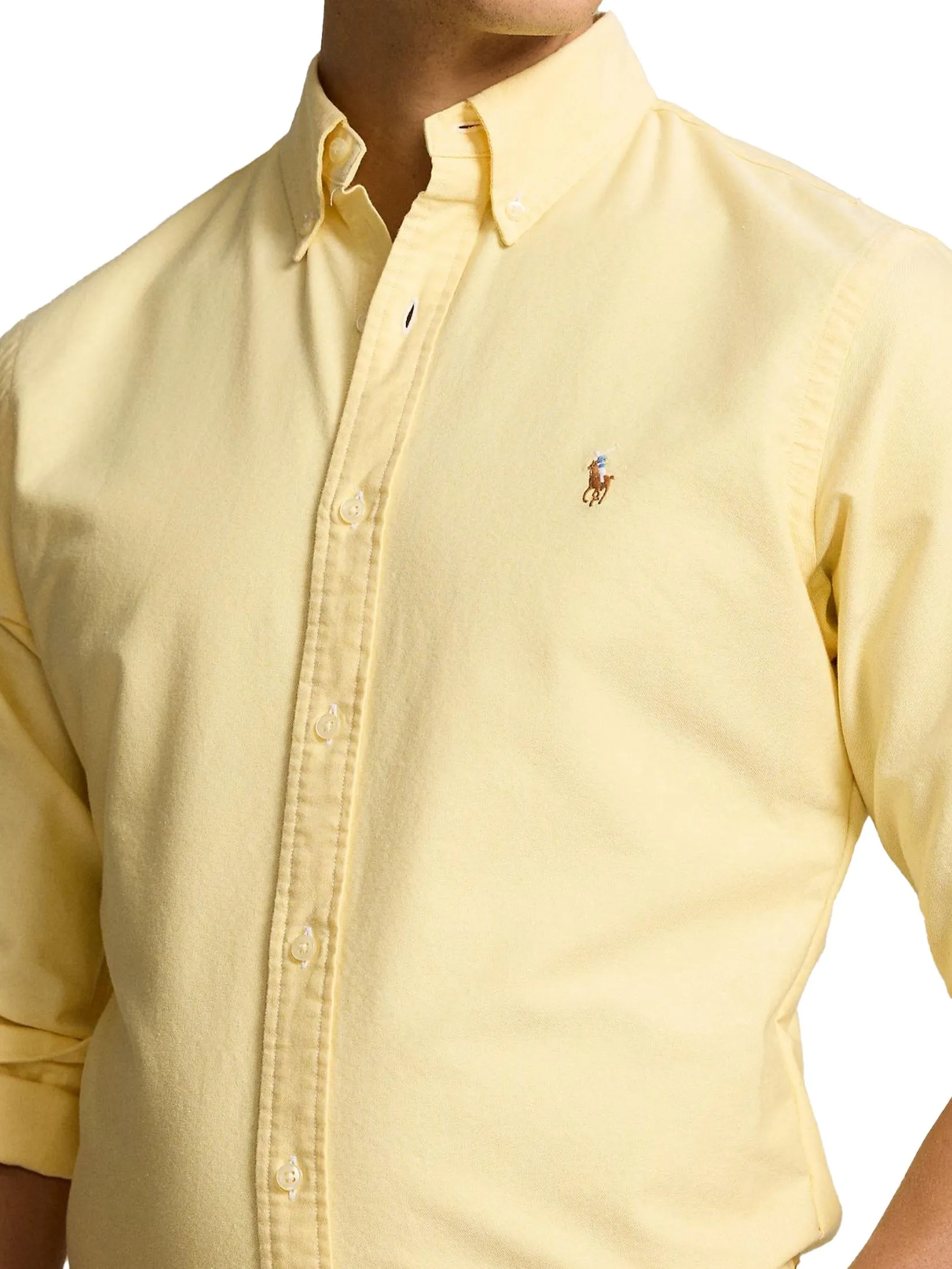 POLO RALPH LAUREN Men Shirt-Custom Fit Oxford Shirt MNPOWOV16823593-Yellow POLO RALPH LAUREN Men Shirt-Custom Fit Oxford Shirt MNPOWOV16823593-Yellow