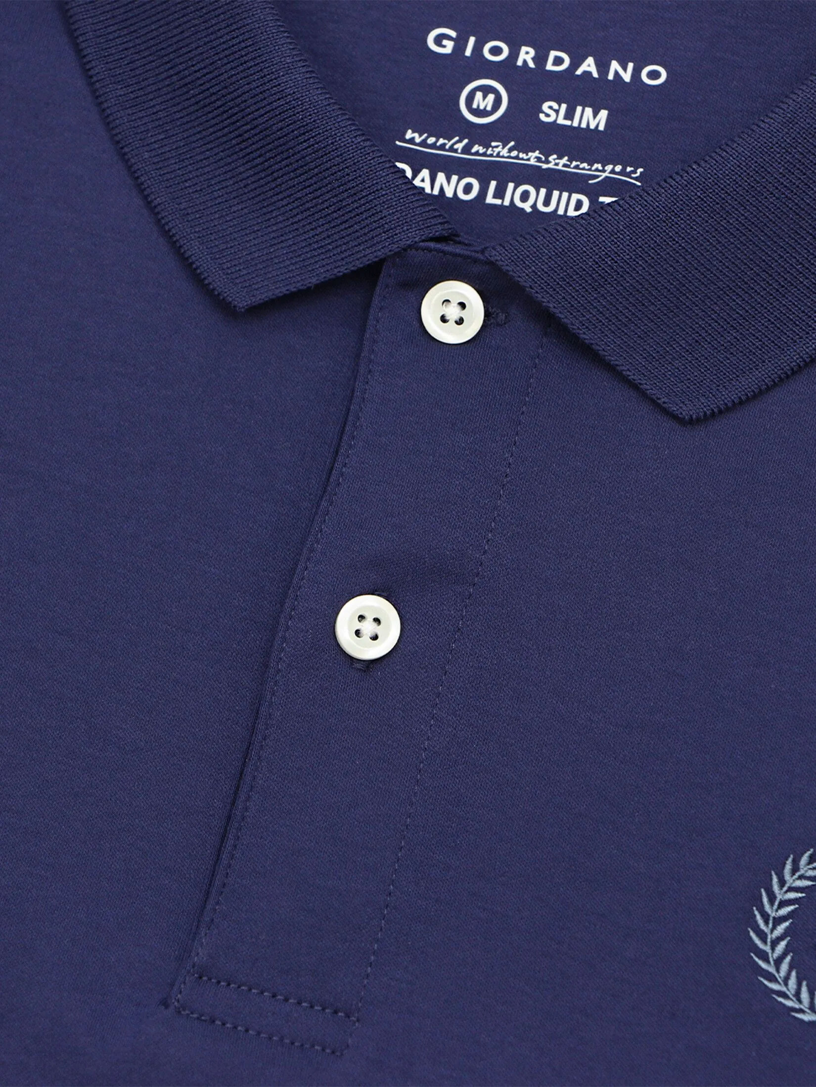 GIORDANO Men's Interlock Embroidery Polo (Liquid Touch) Ecilpse purple GIORDANO Men's Interlock Embroidery Polo (Liquid Touch) Ecilpse purple