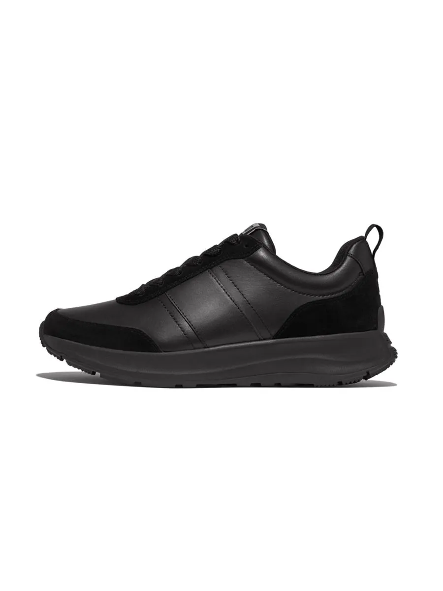 FitFlop™ MEN'S F-MODE FLOW LEATHER/SUEDE BLACK FitFlop™ MEN'S F-MODE FLOW LEATHER/SUEDE BLACK