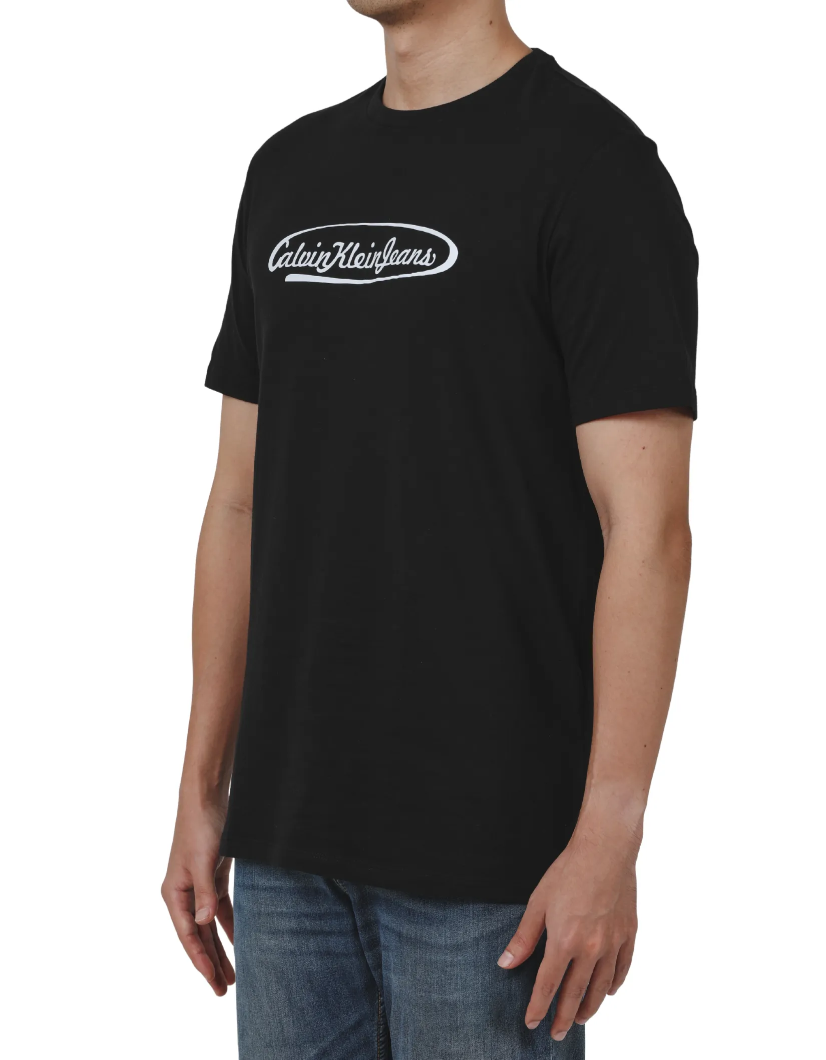 CALVIN KLEIN Men's CKJ Lasso Graphic Crewneck T-Shirt Black CALVIN KLEIN Men's CKJ Lasso Graphic Crewneck T-Shirt Black