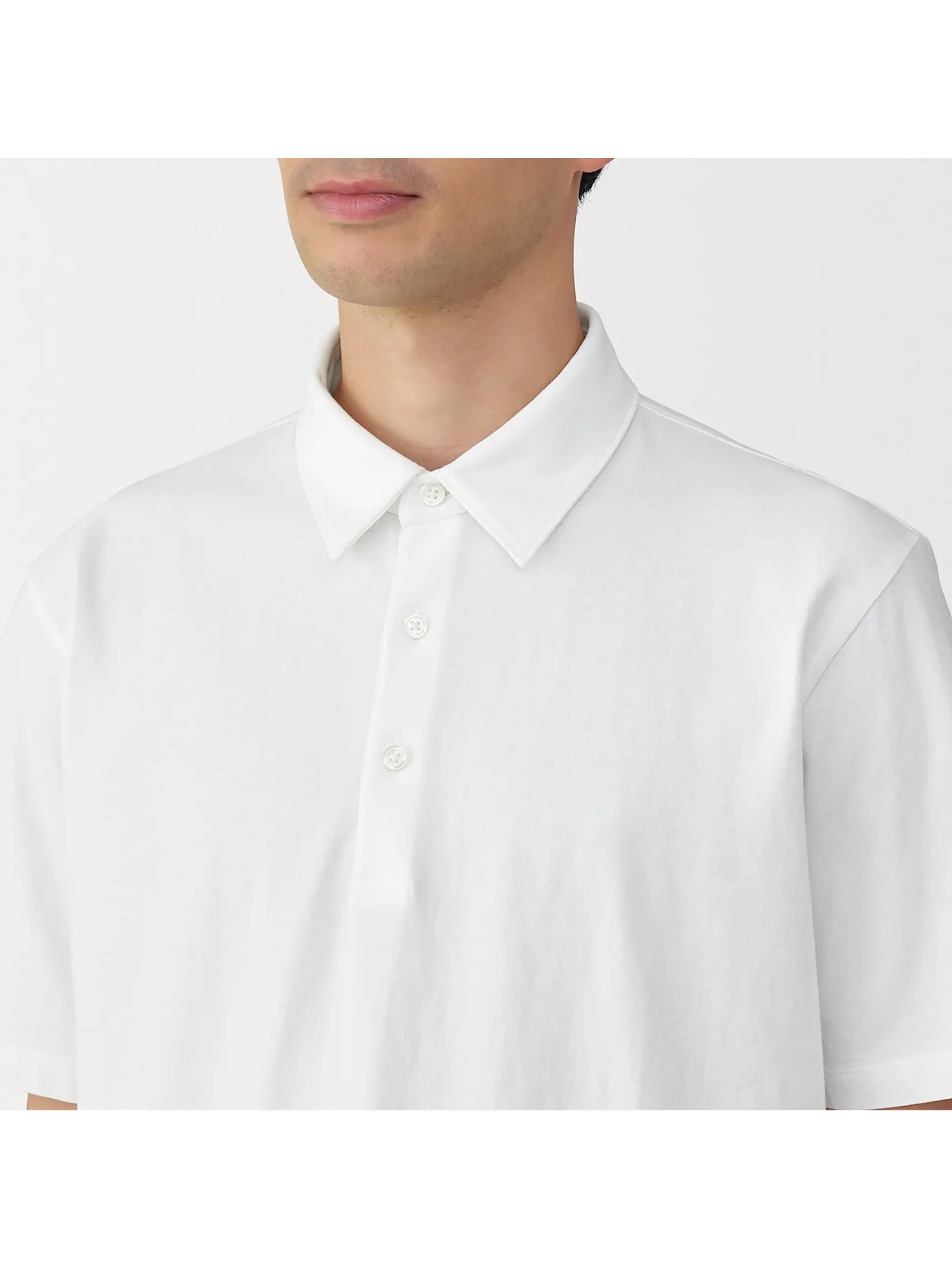 MUJI Men Polo Shirt Cool Touch Jersey MUJI Men Polo Shirt Cool Touch Jersey