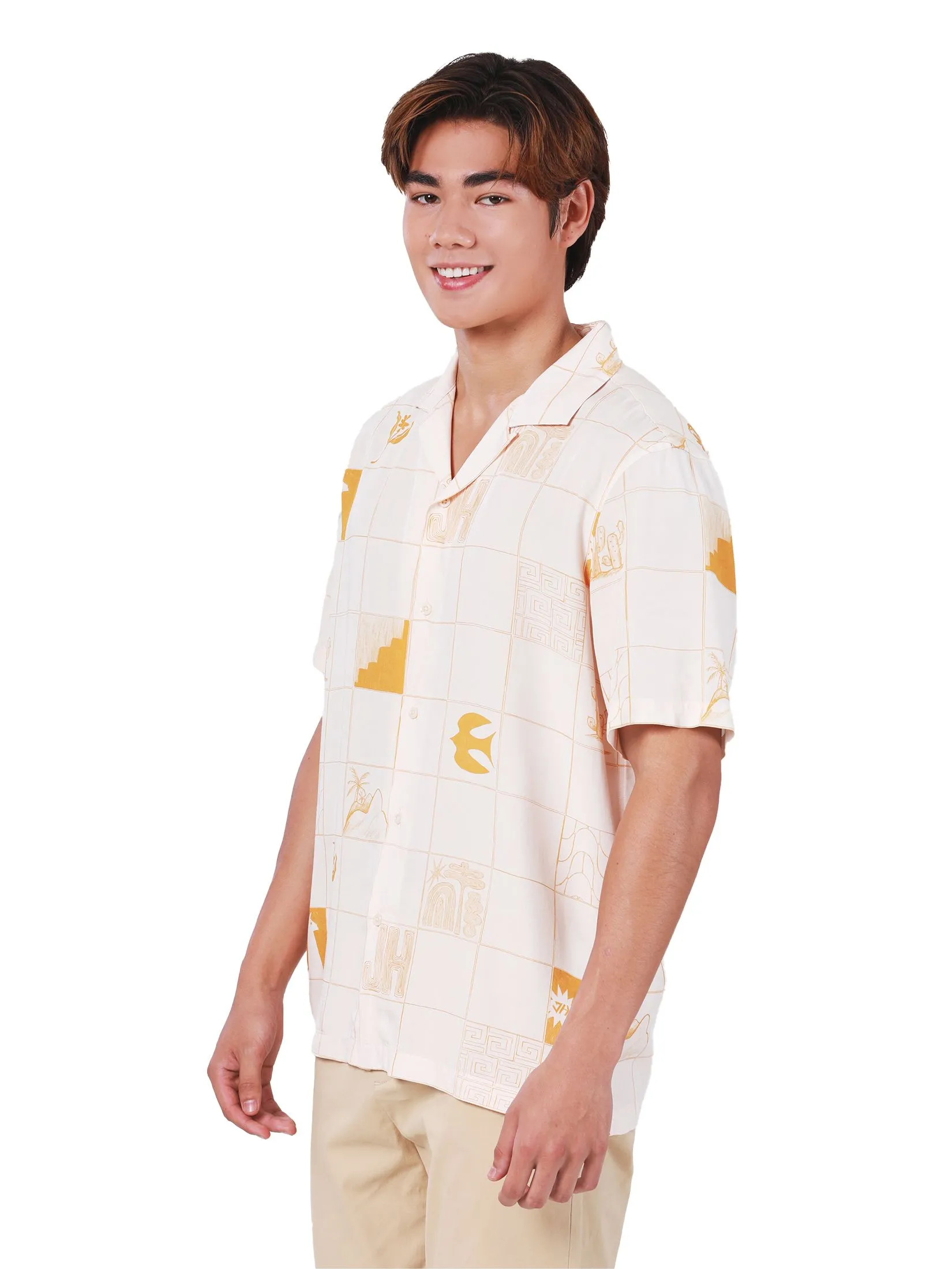 JOHN HENRY Men's Short Sleeves Hawaii Shirts (Relaxed Fit) REJUVENATE VACATION Orange JOHN HENRY Men's Short Sleeves Hawaii Shirts (Relaxed Fit) REJUVENATE VACATION Orange