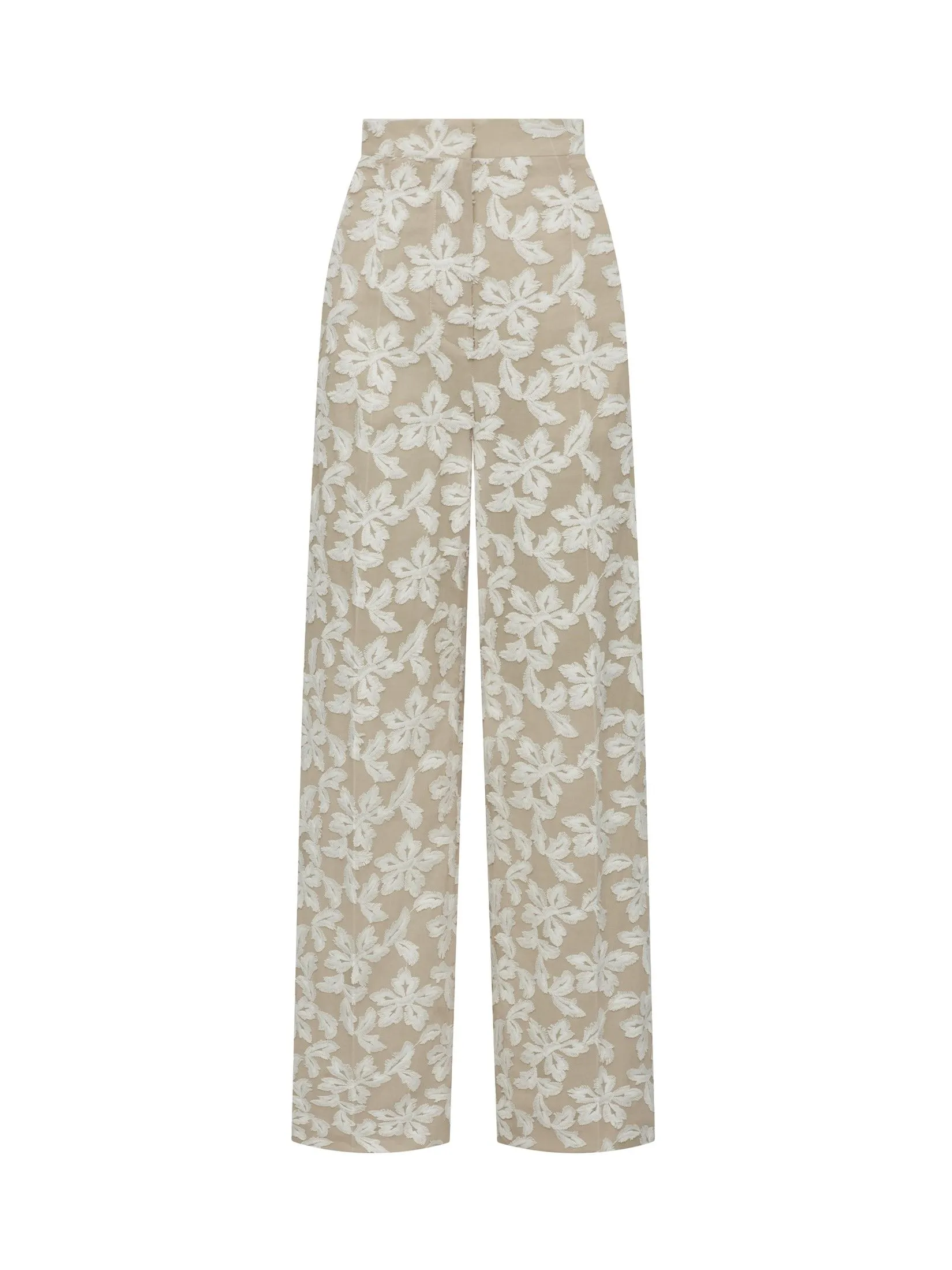 ASAVA (AW24) Eviana Classic High-waisted Women Pants Beige ASAVA (AW24) Eviana Classic High-waisted Women Pants Beige