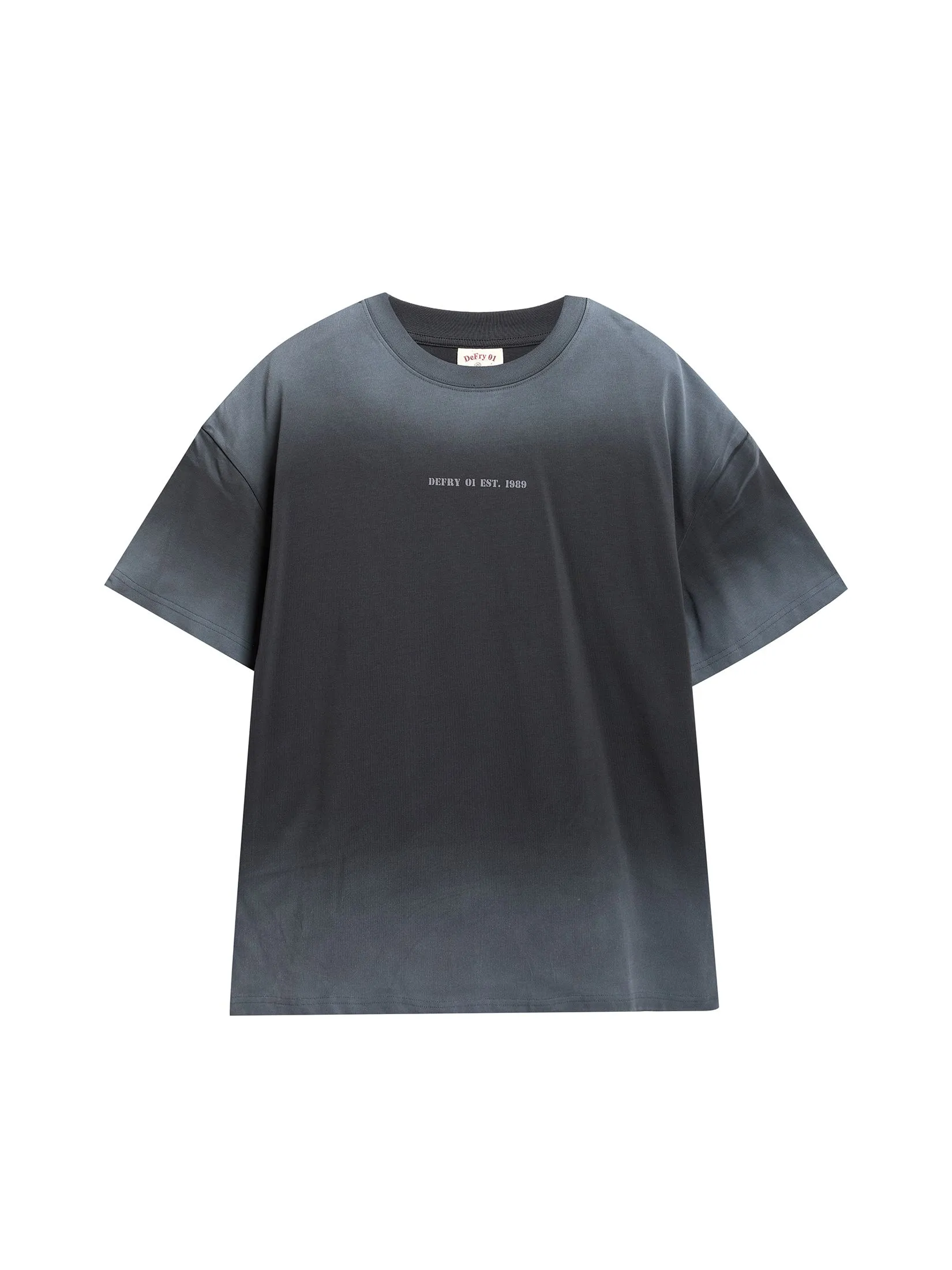 DEFRY 01 Men T-Shirt Short Sleeves Logo 2507RTSM068 Grey DEFRY 01 Men T-Shirt Short Sleeves Logo 2507RTSM068 Grey