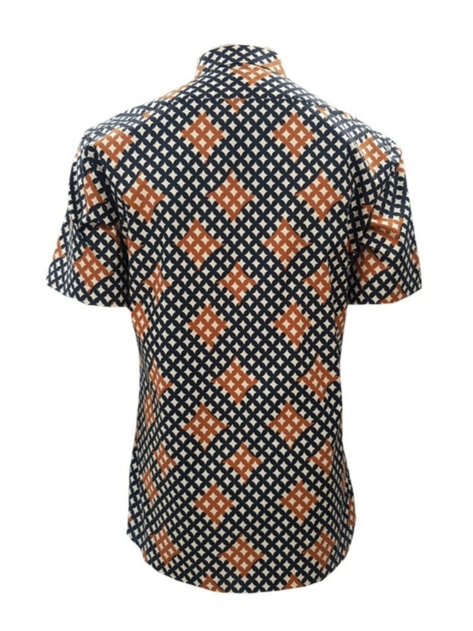 GUY LAROCHE MENWEAR Men's Shirt short sleeves BAC5300S4BR - Brown GUY LAROCHE MENWEAR Men's Shirt short sleeves BAC5300S4BR - Brown