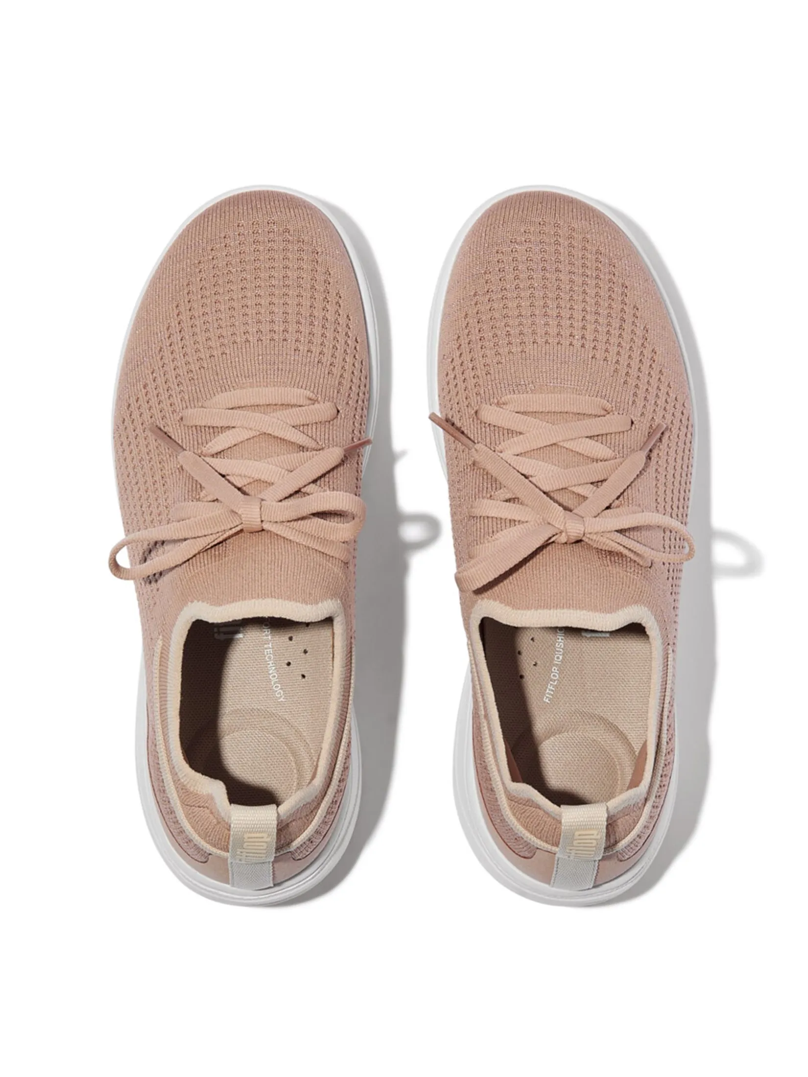 FitFlop™ WOMEN'S SUPER-Q KNIT SLIP-ON LACED PINK FitFlop™ WOMEN'S SUPER-Q KNIT SLIP-ON LACED PINK