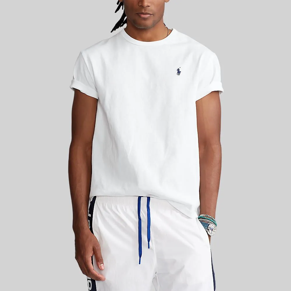 POLO RALPH LAUREN Classic Fit Jersey Crewneck T-Shirt  MNPOTSH1N820395 White POLO RALPH LAUREN Classic Fit Jersey Crewneck T-Shirt  MNPOTSH1N820395 White