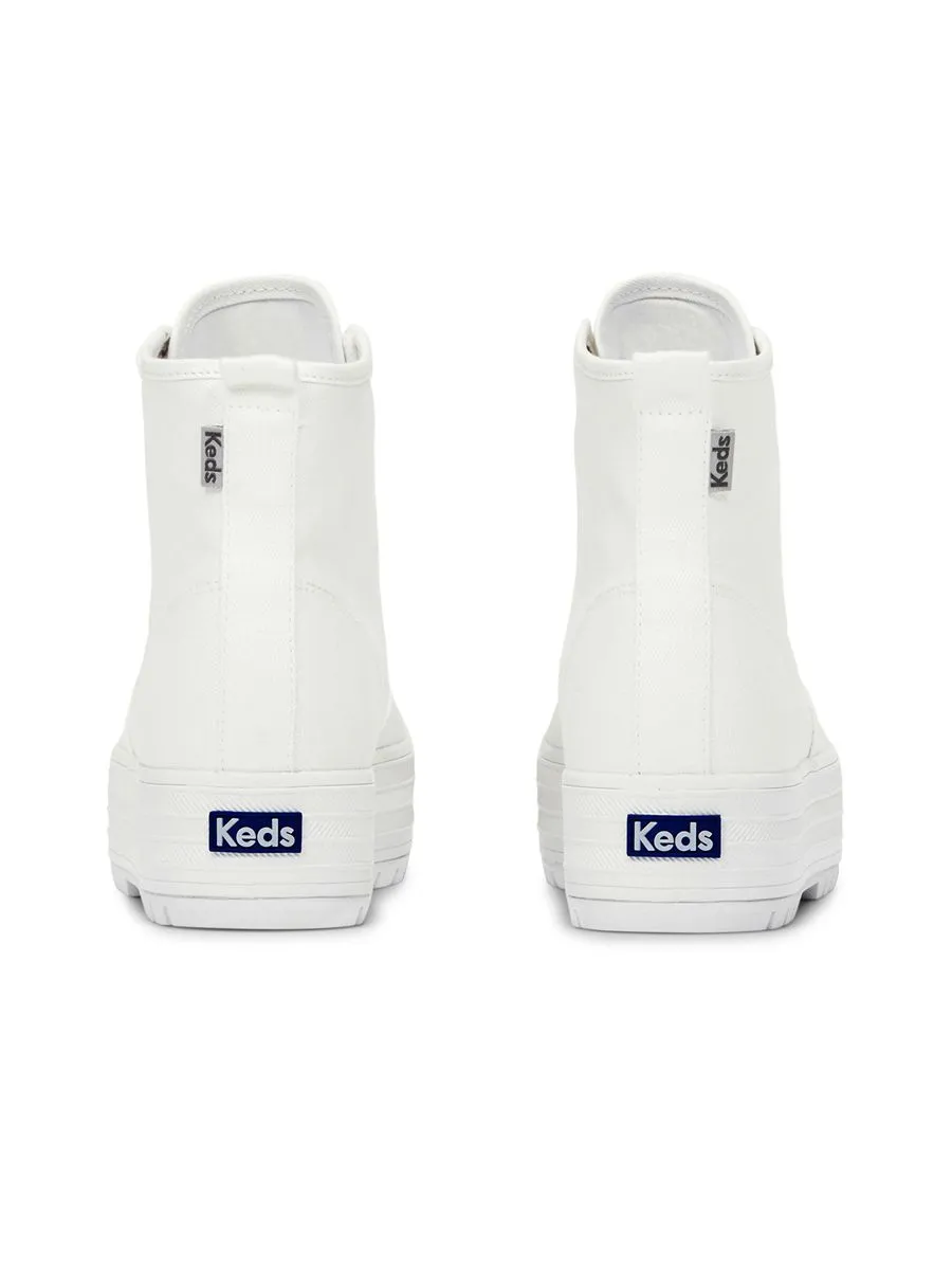 KEDS Women The Platform Mid Lug Canvas Snow White KEDS Women The Platform Mid Lug Canvas Snow White