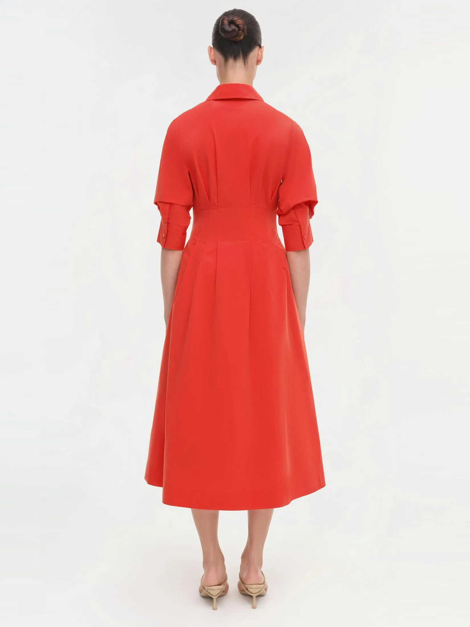 SIMKHAI Women Midi Dress Jazz Pintuck SIMKHAI Women Midi Dress Jazz Pintuck