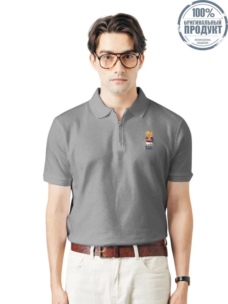 BEVERLY HILLS POLO CLUB Grey Men Polo Shirts Model BN2B166 BEVERLY HILLS POLO CLUB Grey Men Polo Shirts Model BN2B166