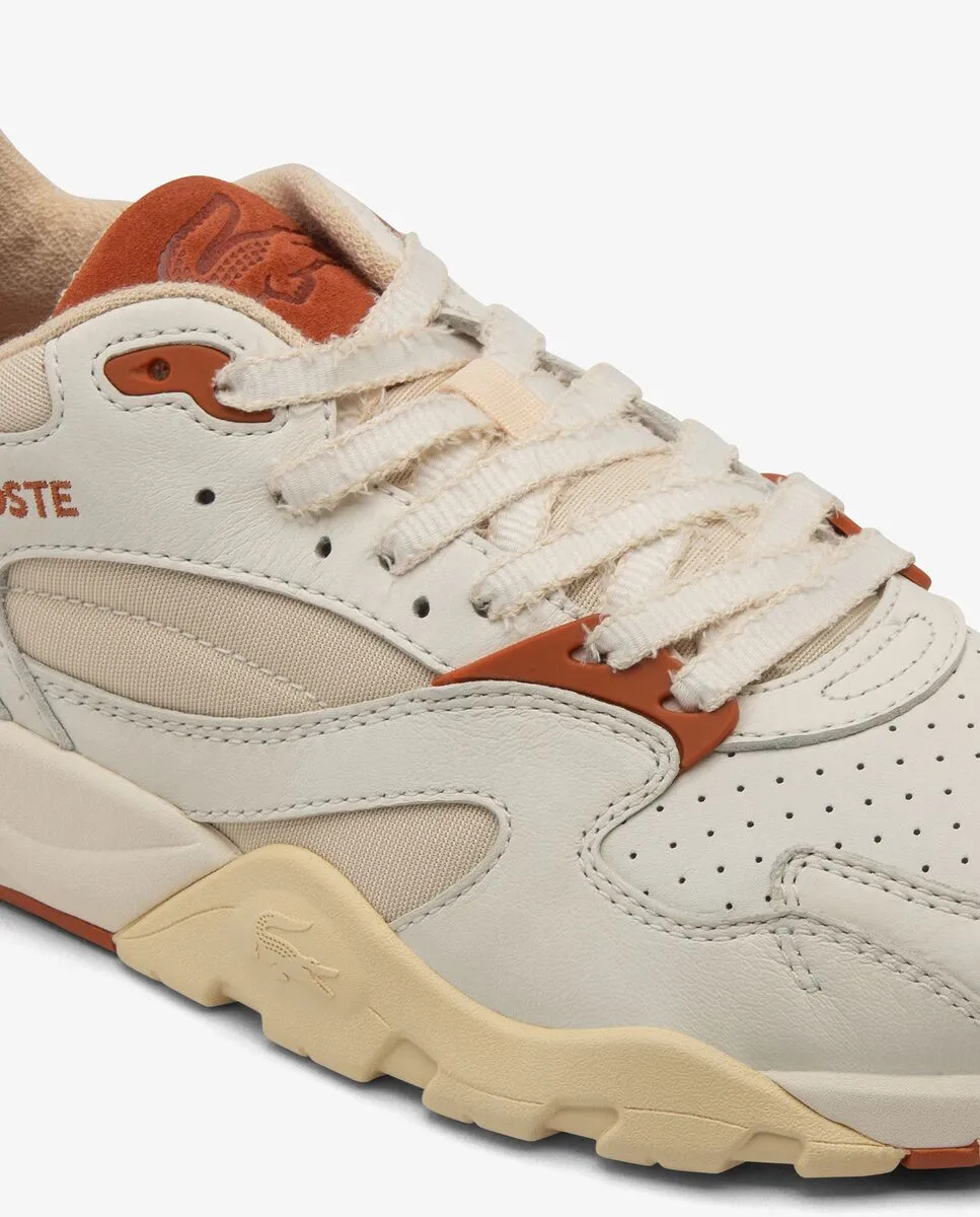 LACOSTE Men’s Game Trainer Leather Sneakers Beige LACOSTE Men’s Game Trainer Leather Sneakers Beige