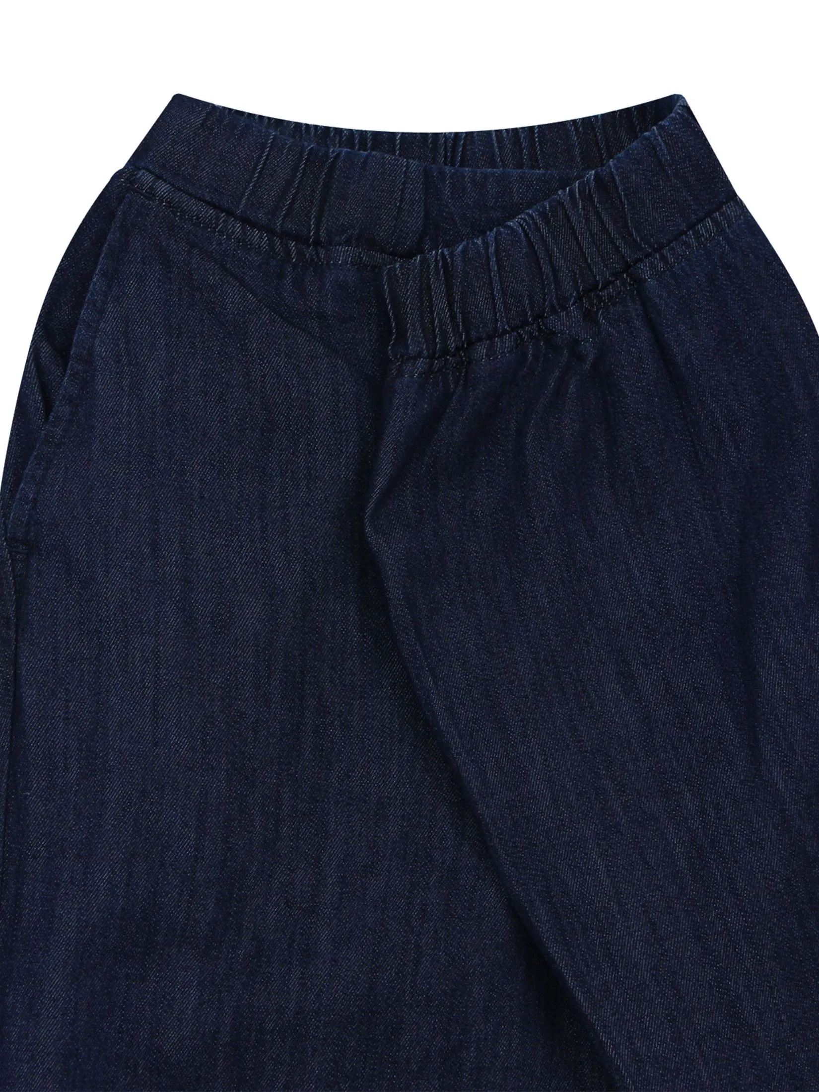 GIORDANO Women's Relaxed Elastic Denim Jeans Dark Indigo Blue GIORDANO Women's Relaxed Elastic Denim Jeans Dark Indigo Blue