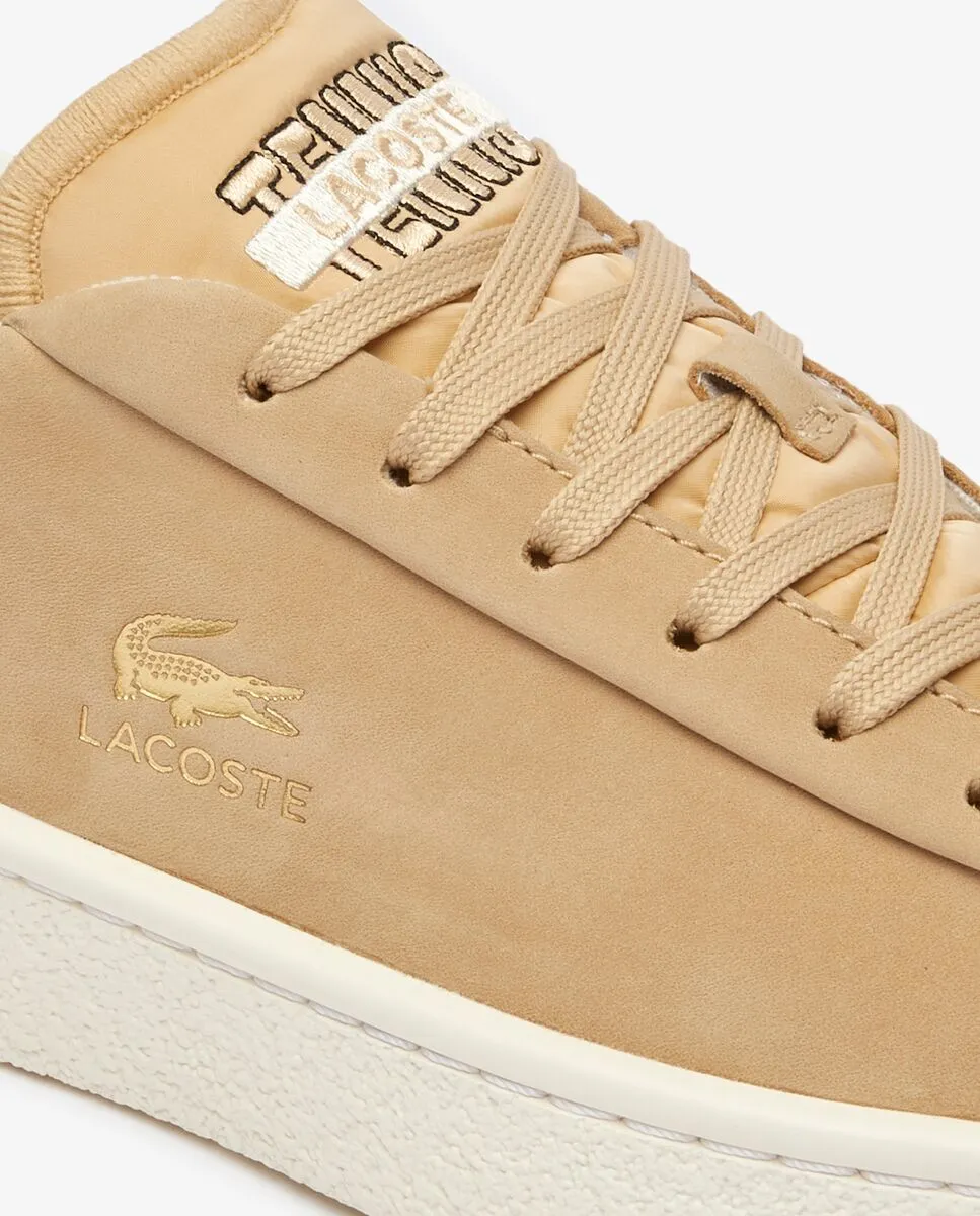 LACOSTE Women’s Baseshot Premium Leather Trainers BEIGE LACOSTE Women’s Baseshot Premium Leather Trainers BEIGE