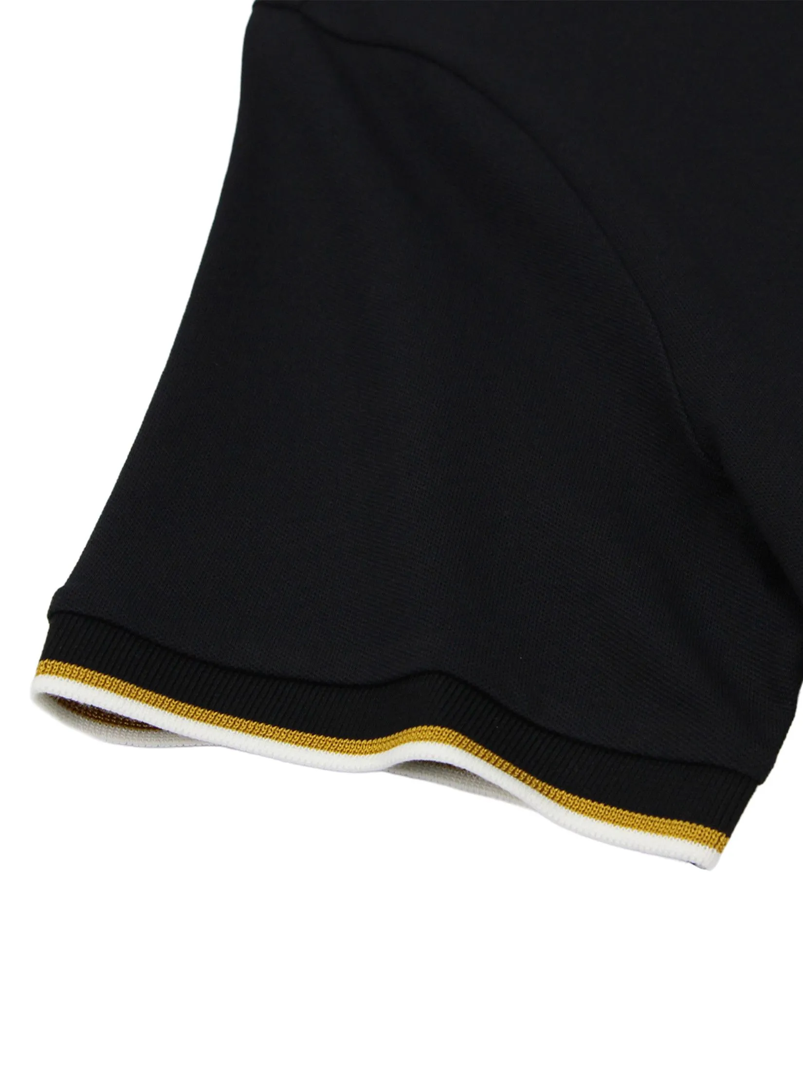 GIORDANO Men's Slim Embroidery Bold Polo (Signature) Black GIORDANO Men's Slim Embroidery Bold Polo (Signature) Black