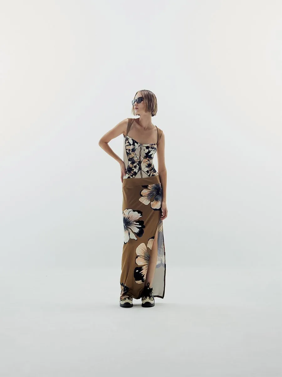 Blackdog BKK Women Multicolor calla print maxi dress Blackdog BKK Women Multicolor calla print maxi dress