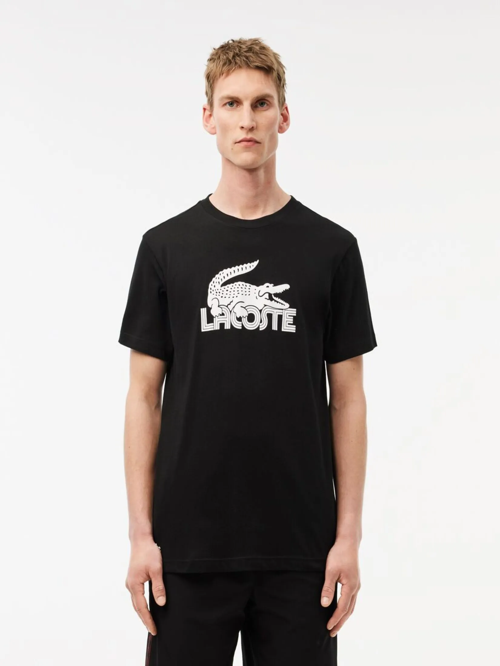 LACOSTE Ultra Dry Cotton Sport T-shirt Black LACOSTE Ultra Dry Cotton Sport T-shirt Black