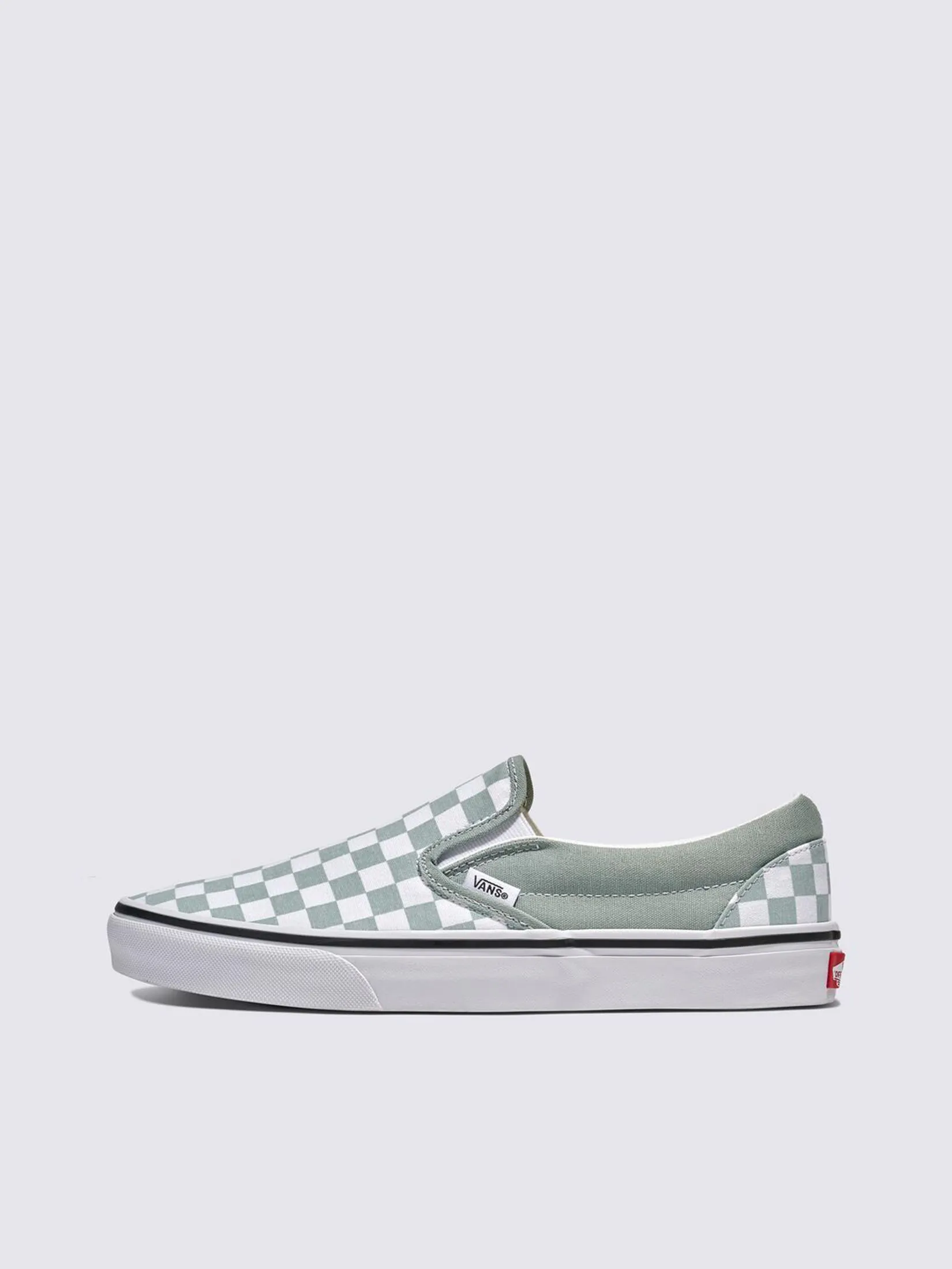 VANS Unisex Sneakers Classic Slip-On Color Theory Check / Pure Grey VANS Unisex Sneakers Classic Slip-On Color Theory Check / Pure Grey