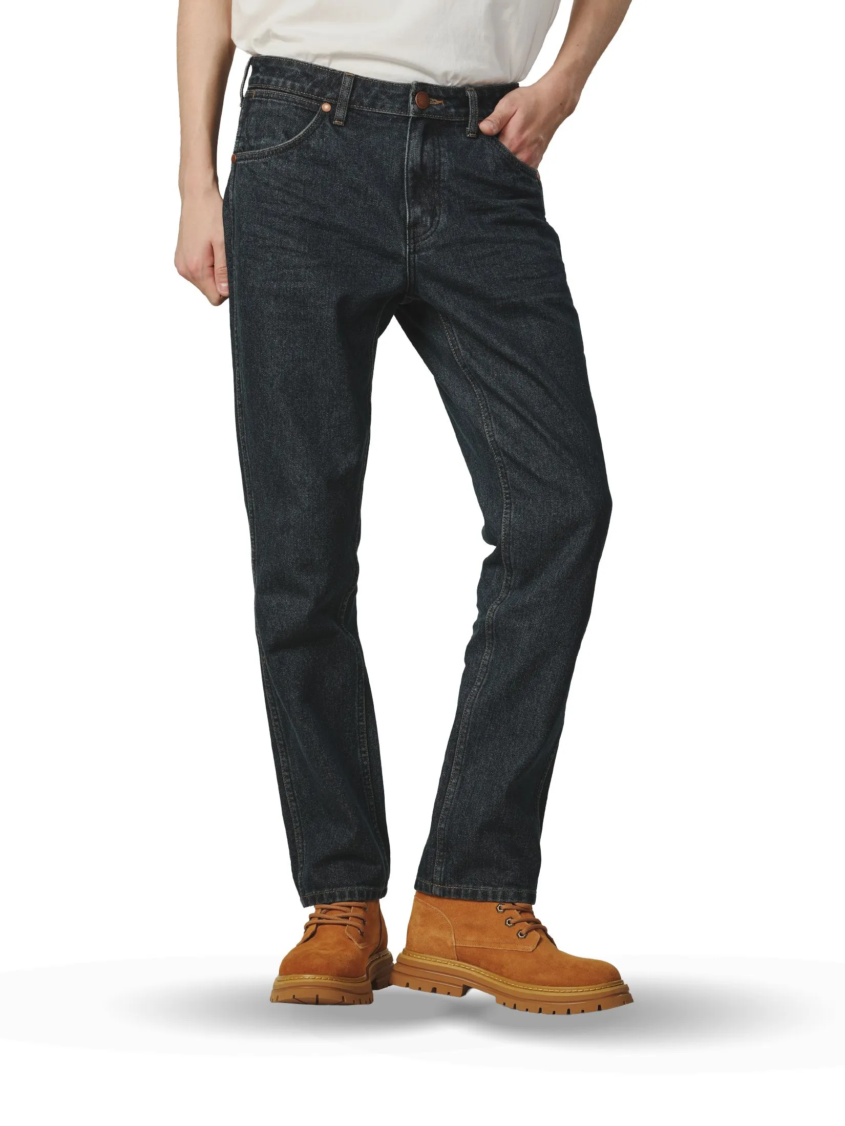 WRANGLER Men's Jeans Casey Jones Collection Mid Greensboro Fit Mid Indigo WRANGLER Men's Jeans Casey Jones Collection Mid Greensboro Fit Mid Indigo