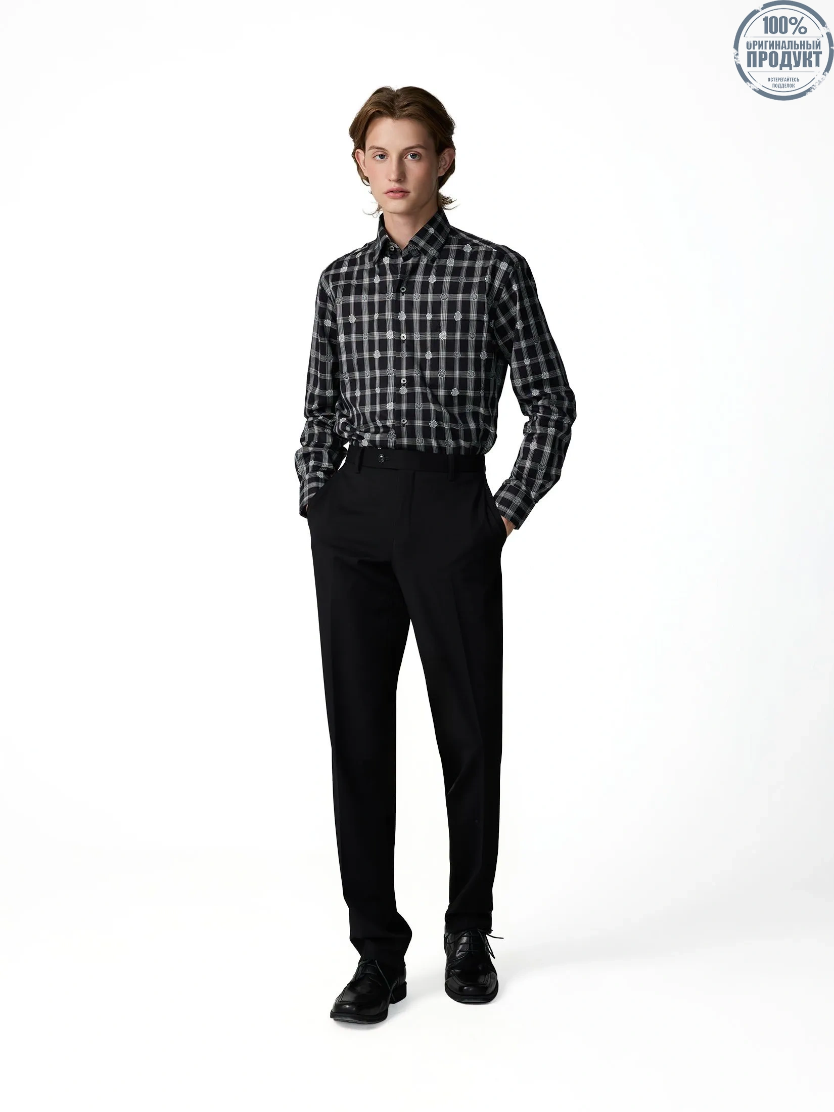 DAKS MEN Long Sleeve Shirt Smart Fit Black DAKS MEN Long Sleeve Shirt Smart Fit Black