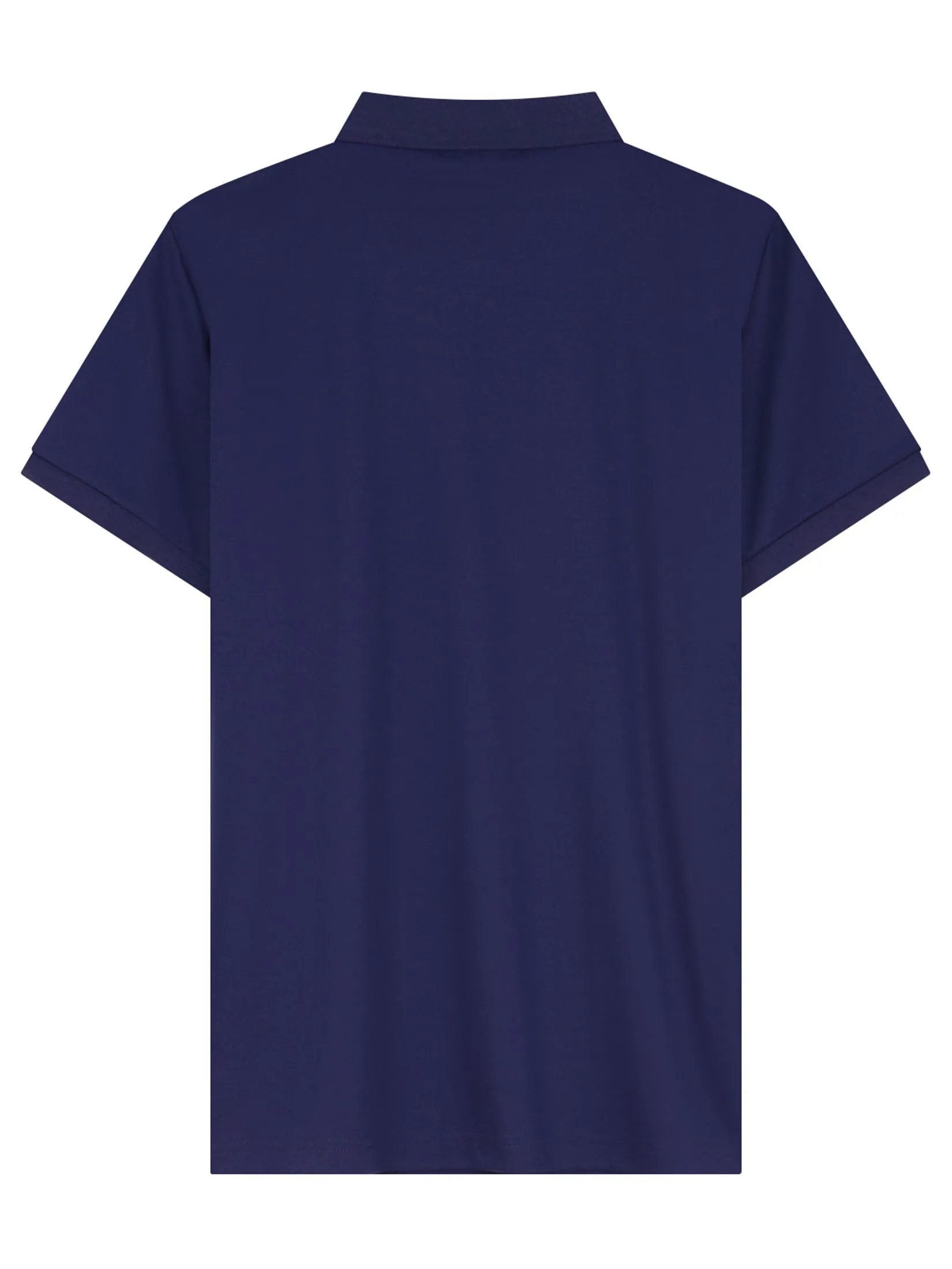 GIORDANO Men's Slim Interlock Plain Polo (Liquid Touch) Eclipse navy GIORDANO Men's Slim Interlock Plain Polo (Liquid Touch) Eclipse navy