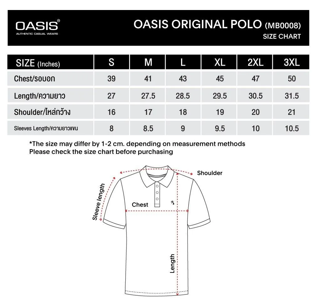 OASIS Men's Polo Shirt Blue OASIS Men's Polo Shirt Blue