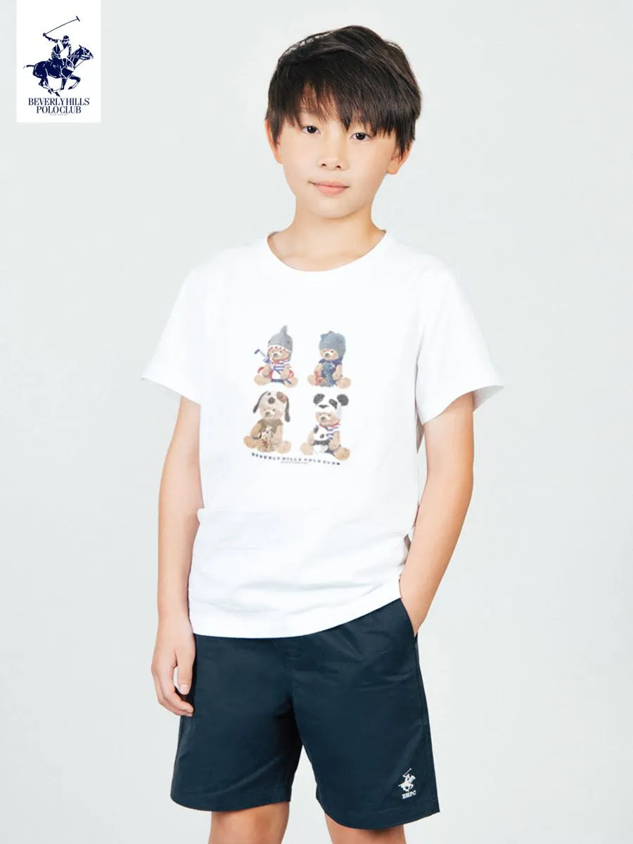 BEVERLY HILLS POLO CLUB White T-Shirt Family SET Model BNSG108