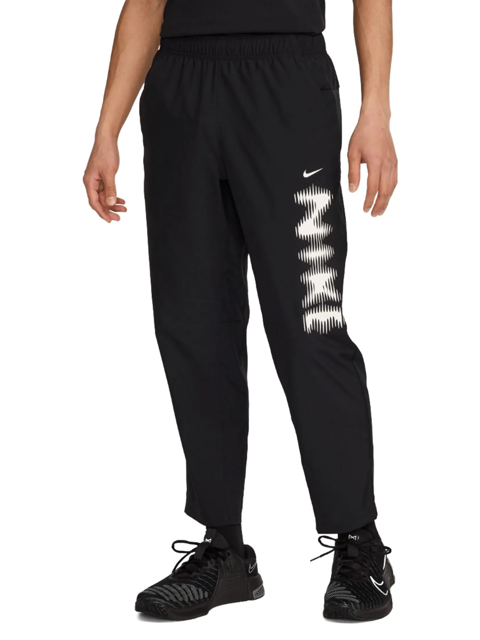 NIKE Men Versatile Pants Form Dri-Fit Black/White NIKE Men Versatile Pants Form Dri-Fit Black/White
