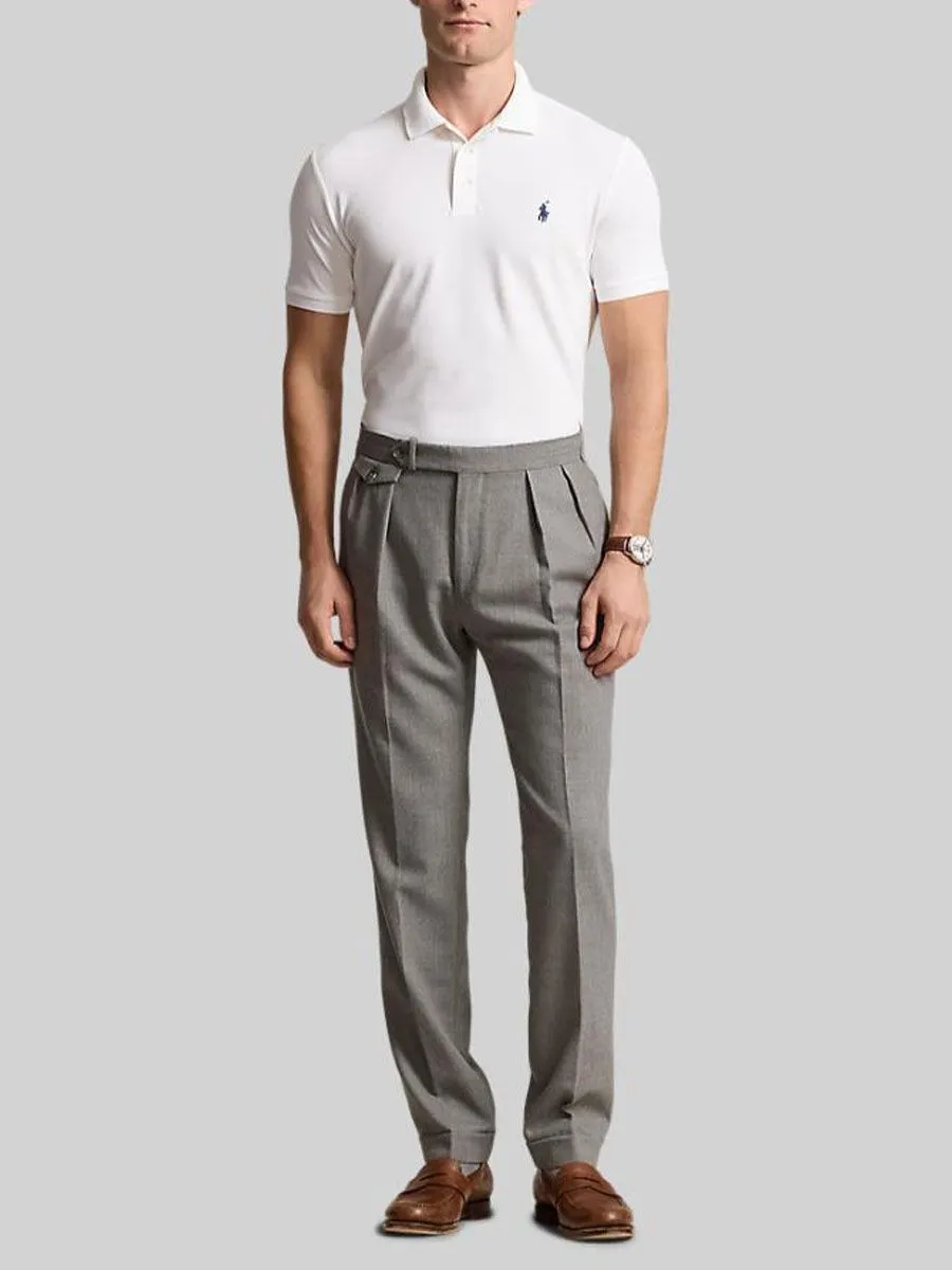 POLO RALPH LAUREN Men Polo-Custom Slim Fit Stretch Mesh Polo Shirt MNPOKNI1N822982-White POLO RALPH LAUREN Men Polo-Custom Slim Fit Stretch Mesh Polo Shirt MNPOKNI1N822982-White