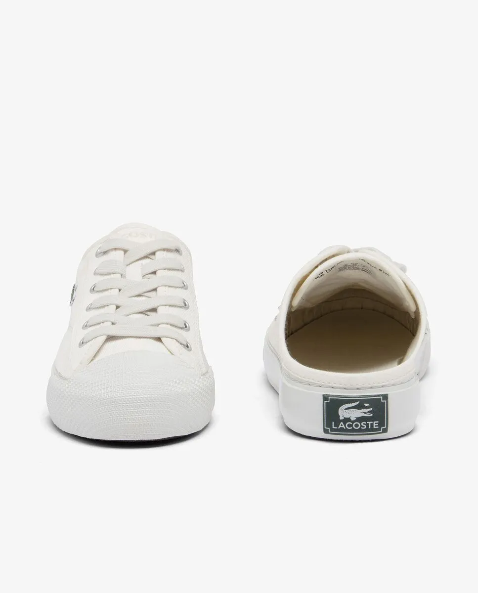 LACOSTE Off White Women’s Backcourt Mules LACOSTE Off White Women’s Backcourt Mules