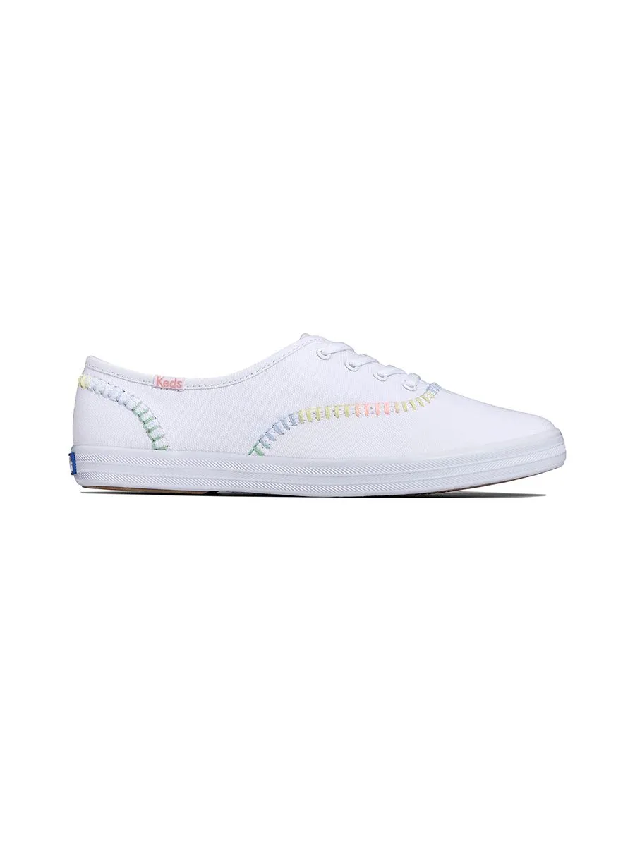 KEDS Women Champion Canvas Whipstitch White/Multi KEDS Women Champion Canvas Whipstitch White/Multi