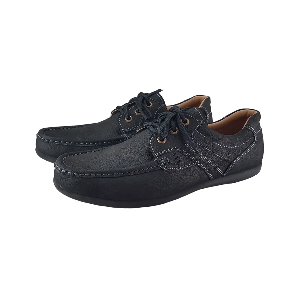 FREEWOOD SHOES Men casual shoelace-black FREEWOOD SHOES Men casual shoelace-black