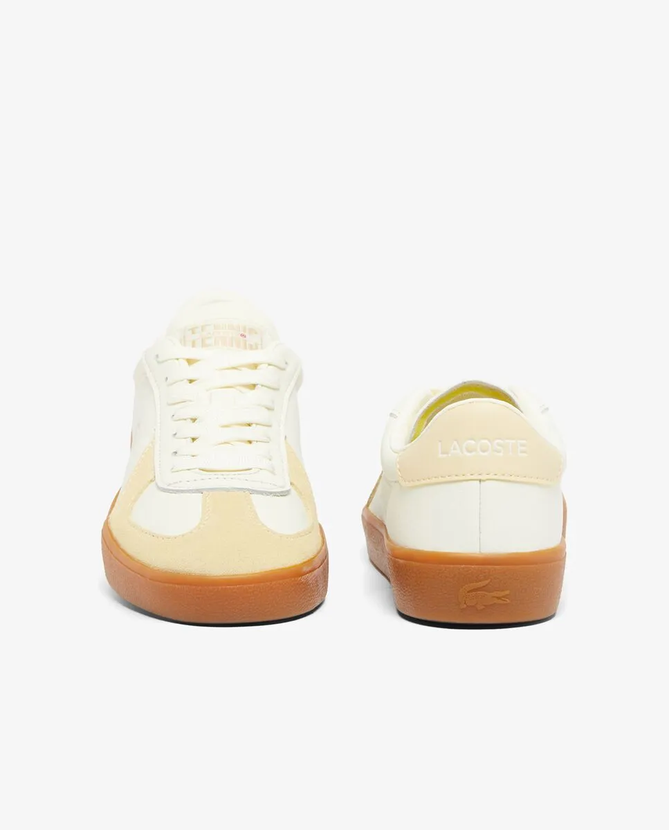 LACOSTE Women’s Baseshot Pro Leather Sneakers Yellow LACOSTE Women’s Baseshot Pro Leather Sneakers Yellow