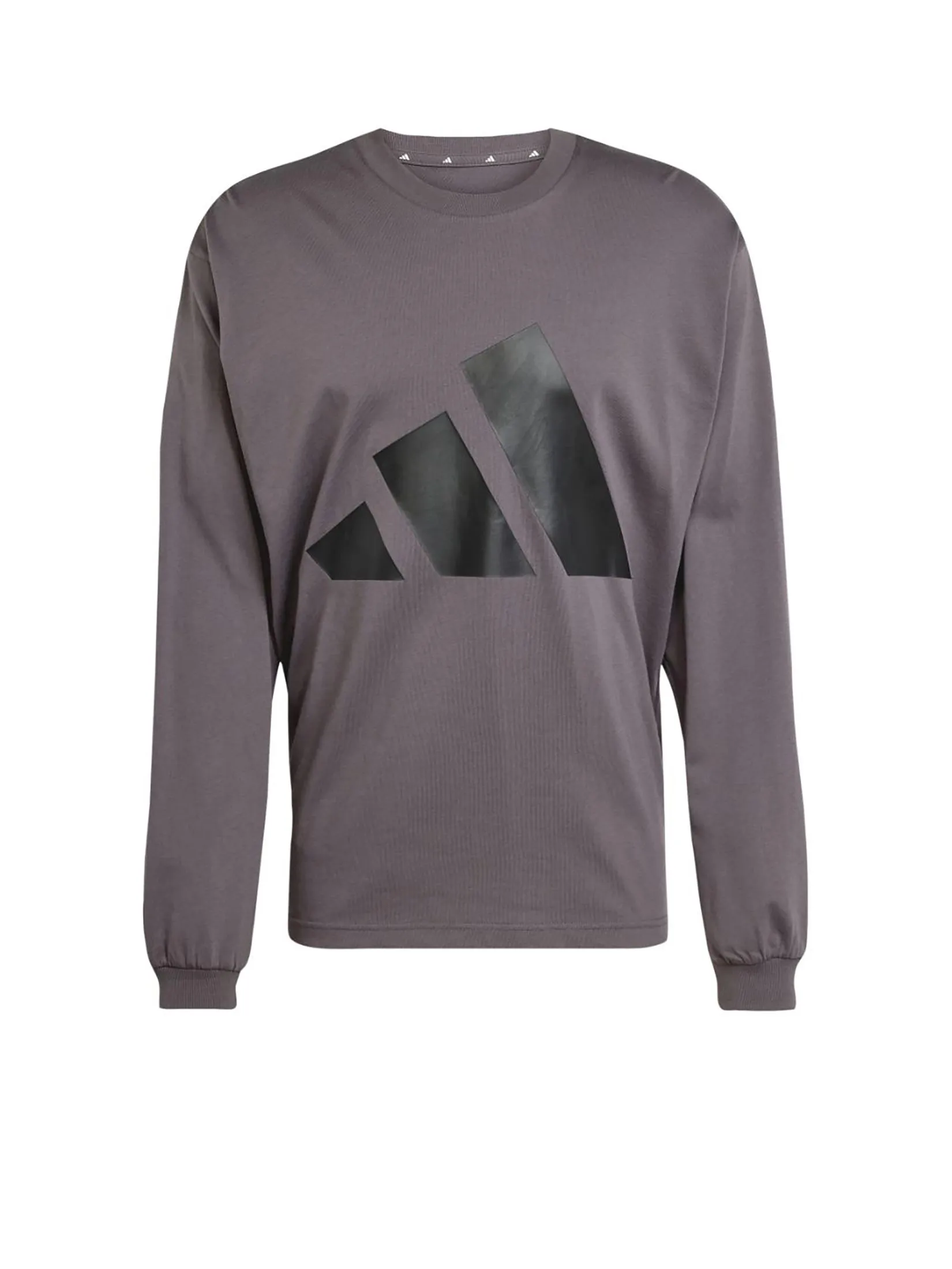 ADIDAS Men Top Long-Sleeve Essentials Big Logo Single Jersey Grey Strata / Black ADIDAS Men Top Long-Sleeve Essentials Big Logo Single Jersey Grey Strata / Black