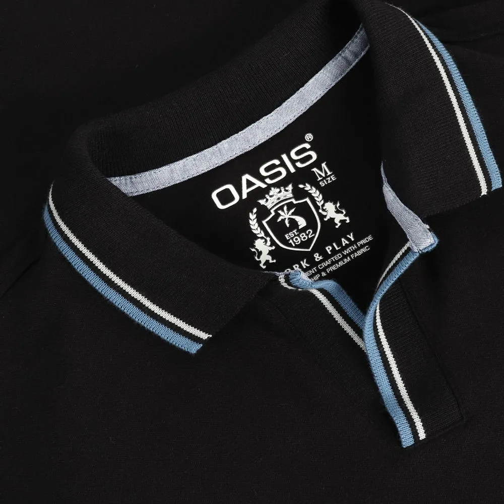 OASIS Men's Polo Shirt Black OASIS Men's Polo Shirt Black