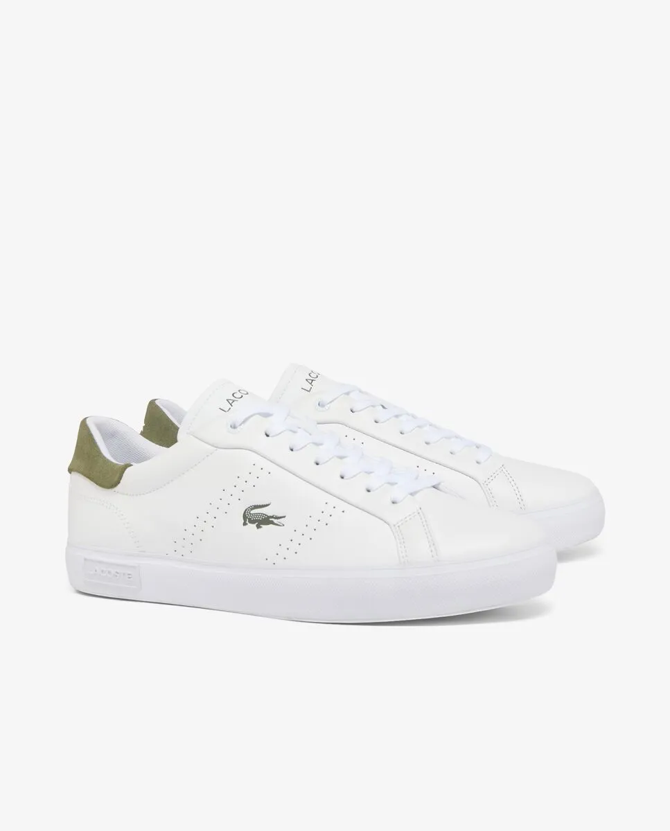 LACOSTE Men’s Powercourt 2.0 Leather Sneakers White LACOSTE Men’s Powercourt 2.0 Leather Sneakers White