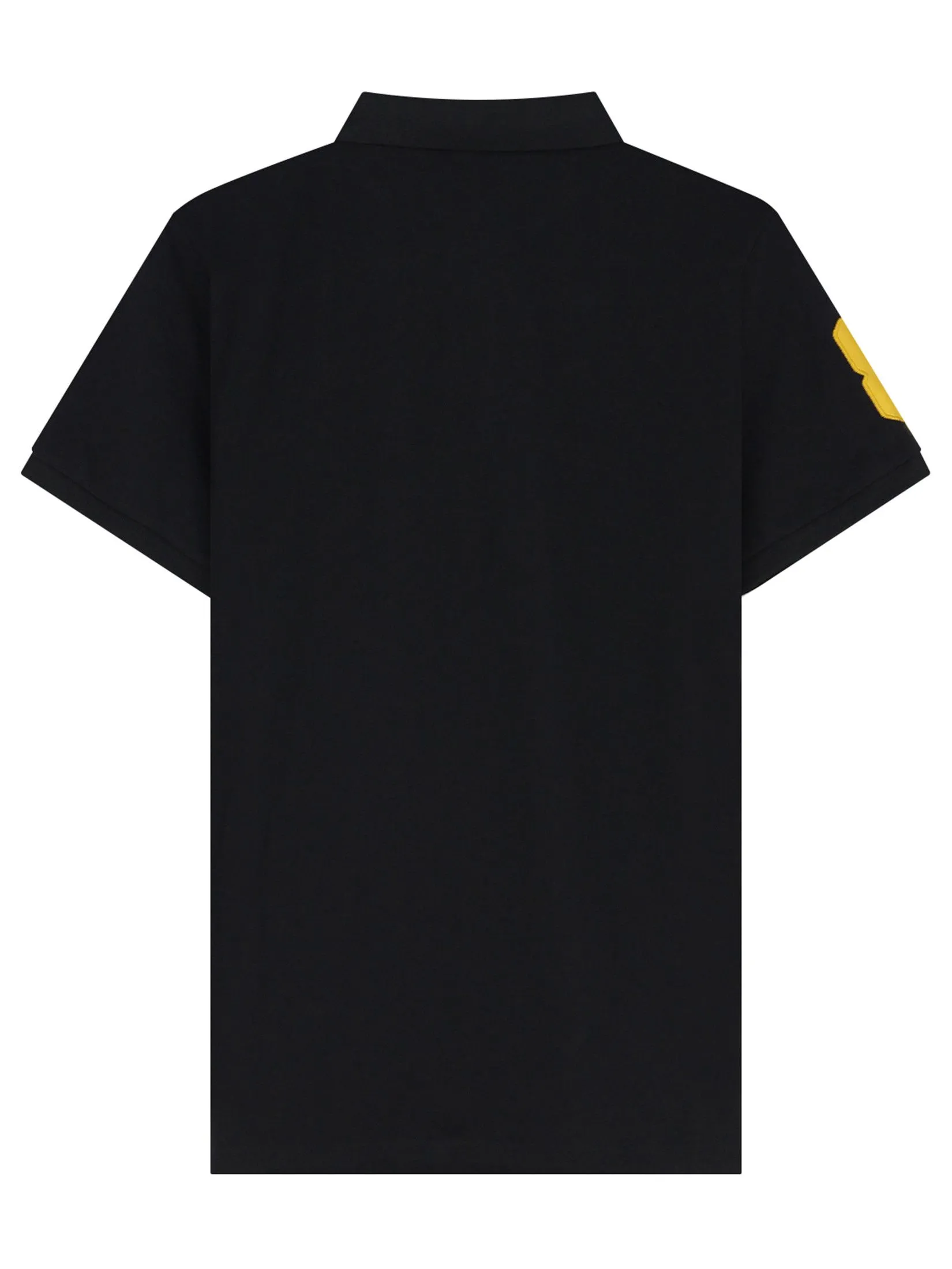 GIORDANO Men's Slim Pique Embroidery Polo (Napoleon) Signature Black GIORDANO Men's Slim Pique Embroidery Polo (Napoleon) Signature Black