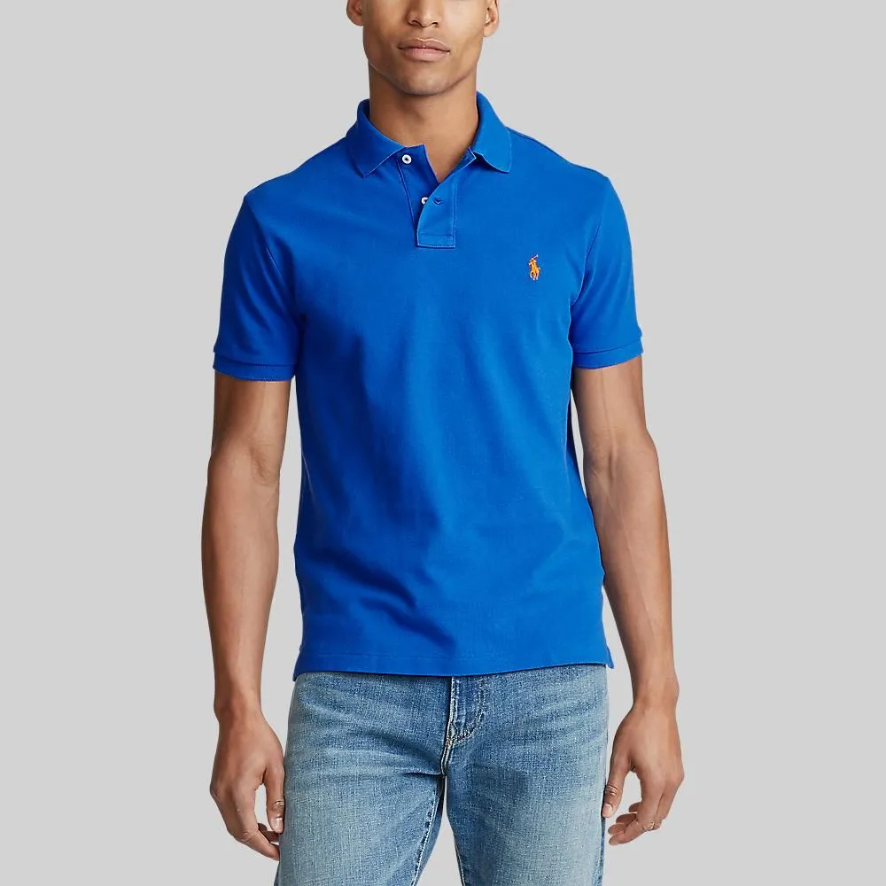 POLO RALPH LAUREN Custom Slim Fit Mesh Polo Blue MNPOKNI1N820489 POLO RALPH LAUREN Custom Slim Fit Mesh Polo Blue MNPOKNI1N820489