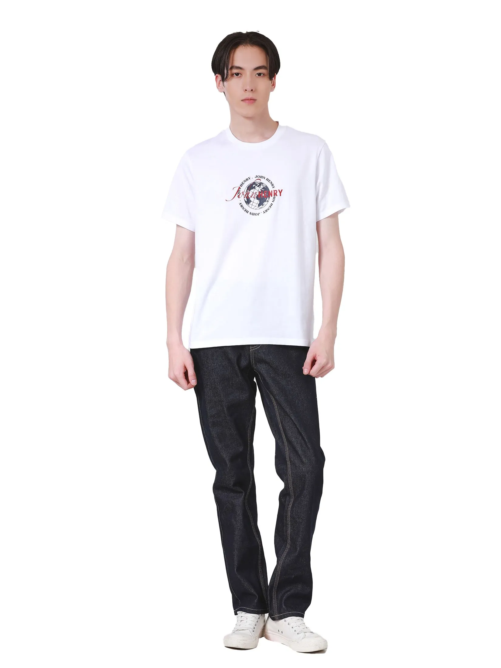 JOHN HENRY Men's T-Shirts (Slim Fit) ICONIC AF White JOHN HENRY Men's T-Shirts (Slim Fit) ICONIC AF White