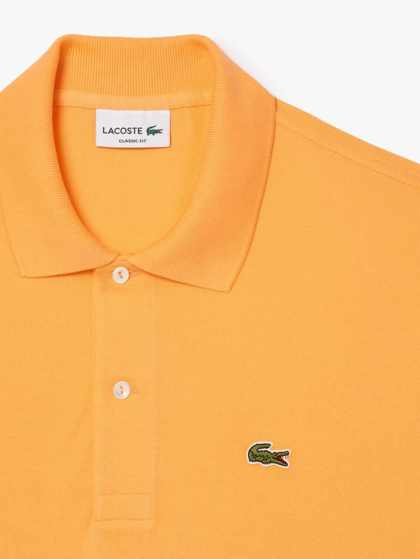 LACOSTE Classic Fit L.12.12 Original Piqu  Polo Shirt Orange LACOSTE Classic Fit L.12.12 Original Piqu  Polo Shirt Orange