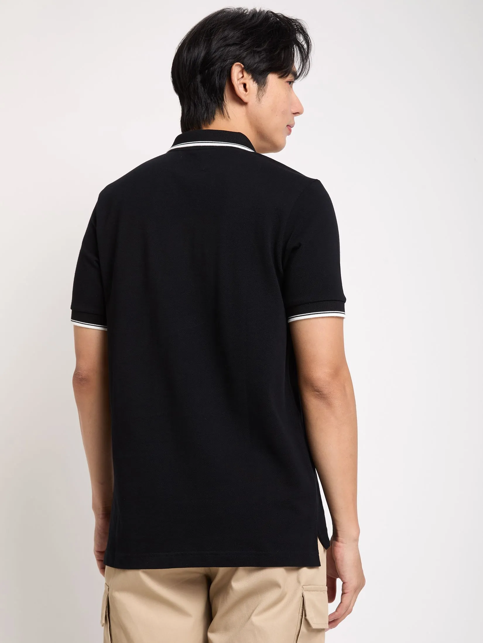 PACIFIC UNION Men Polo Shirt with Tipped Collar Basic Regular fit PACIFIC UNION Men Polo Shirt with Tipped Collar Basic Regular fit