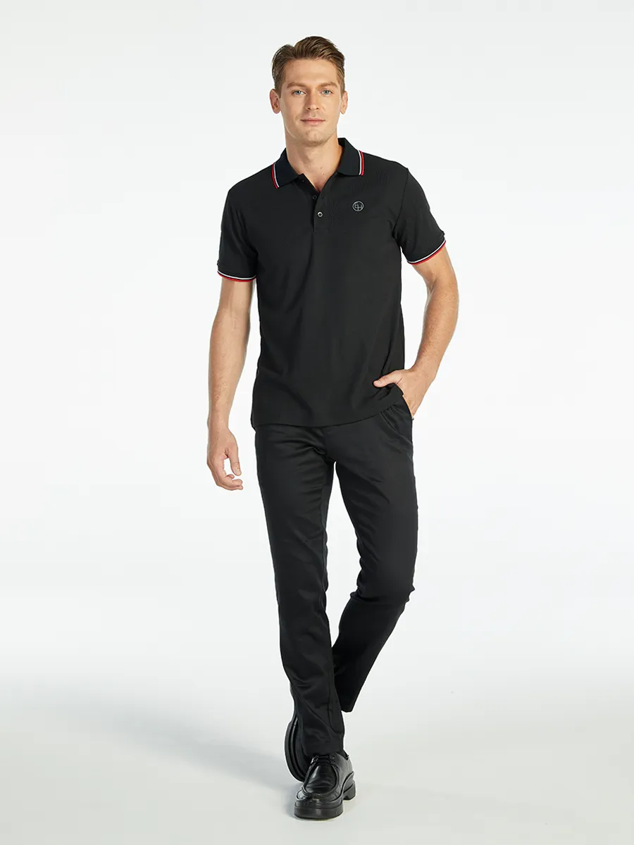ELLE HOMME MEN POLO SHIRT W8K903BL - BLACK ELLE HOMME MEN POLO SHIRT W8K903BL - BLACK