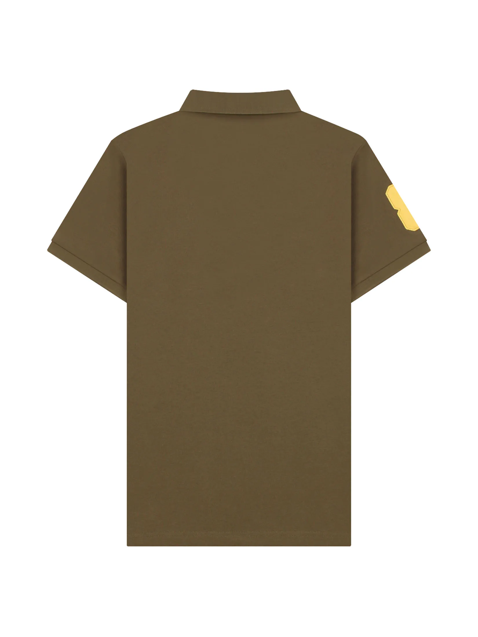 GIORDANO Men s Slim Embroidery Bold Polo (3D Lion) Brown Olive GIORDANO Men s Slim Embroidery Bold Polo (3D Lion) Brown Olive