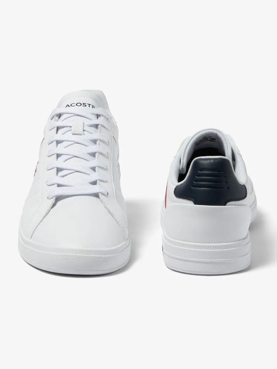 LACOSTE White Men’s Lacoste Europa Pro Leather Heel Pop Trainers LACOSTE White Men’s Lacoste Europa Pro Leather Heel Pop Trainers