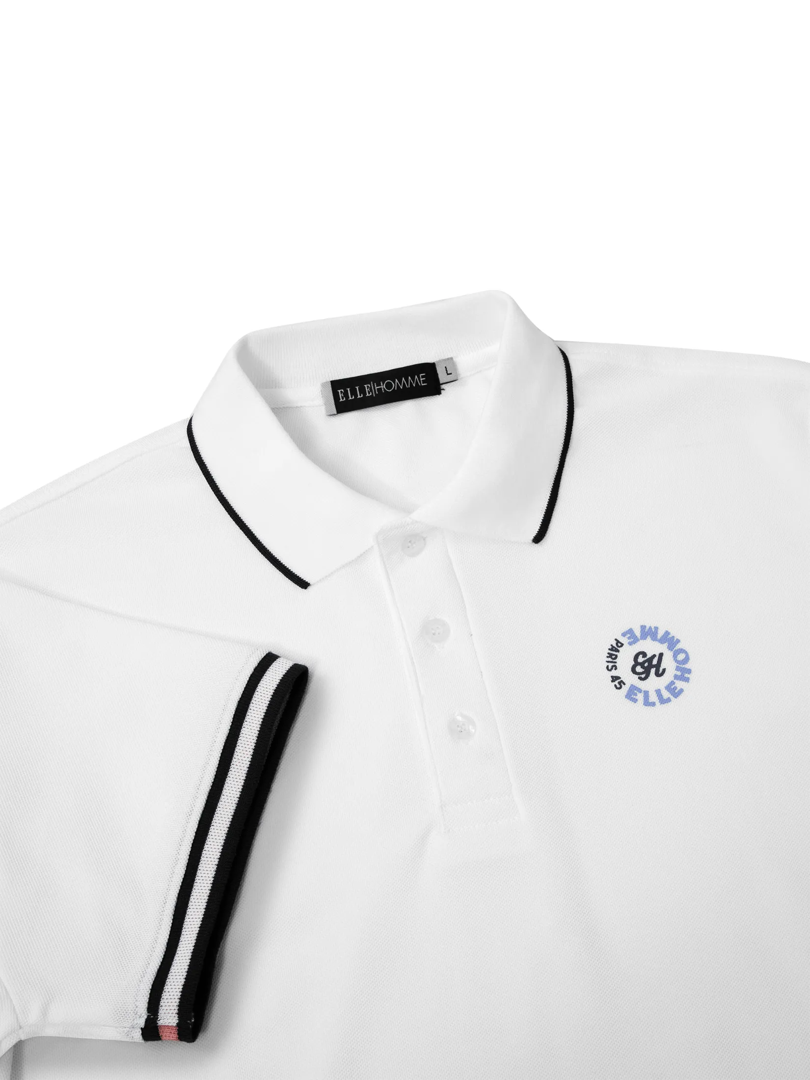 ELLE HOMME Men's POLO Shirt W8K918 - White ELLE HOMME Men's POLO Shirt W8K918 - White